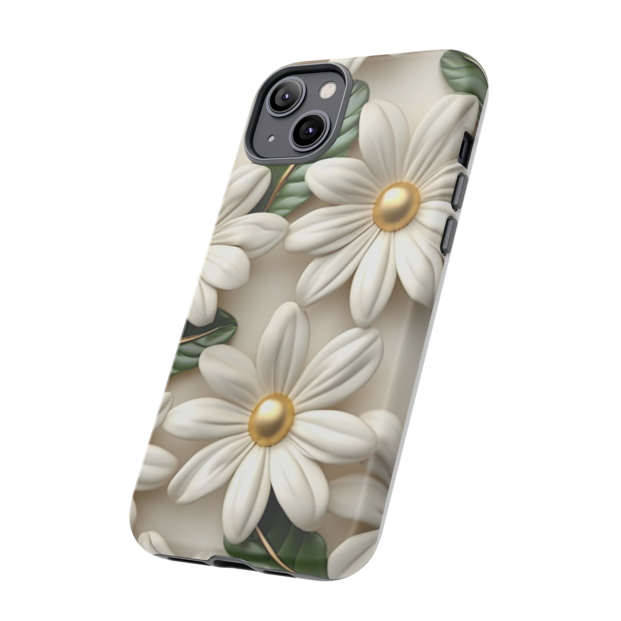 Sculpted Daisy iPhone Case - Hexagon Stone