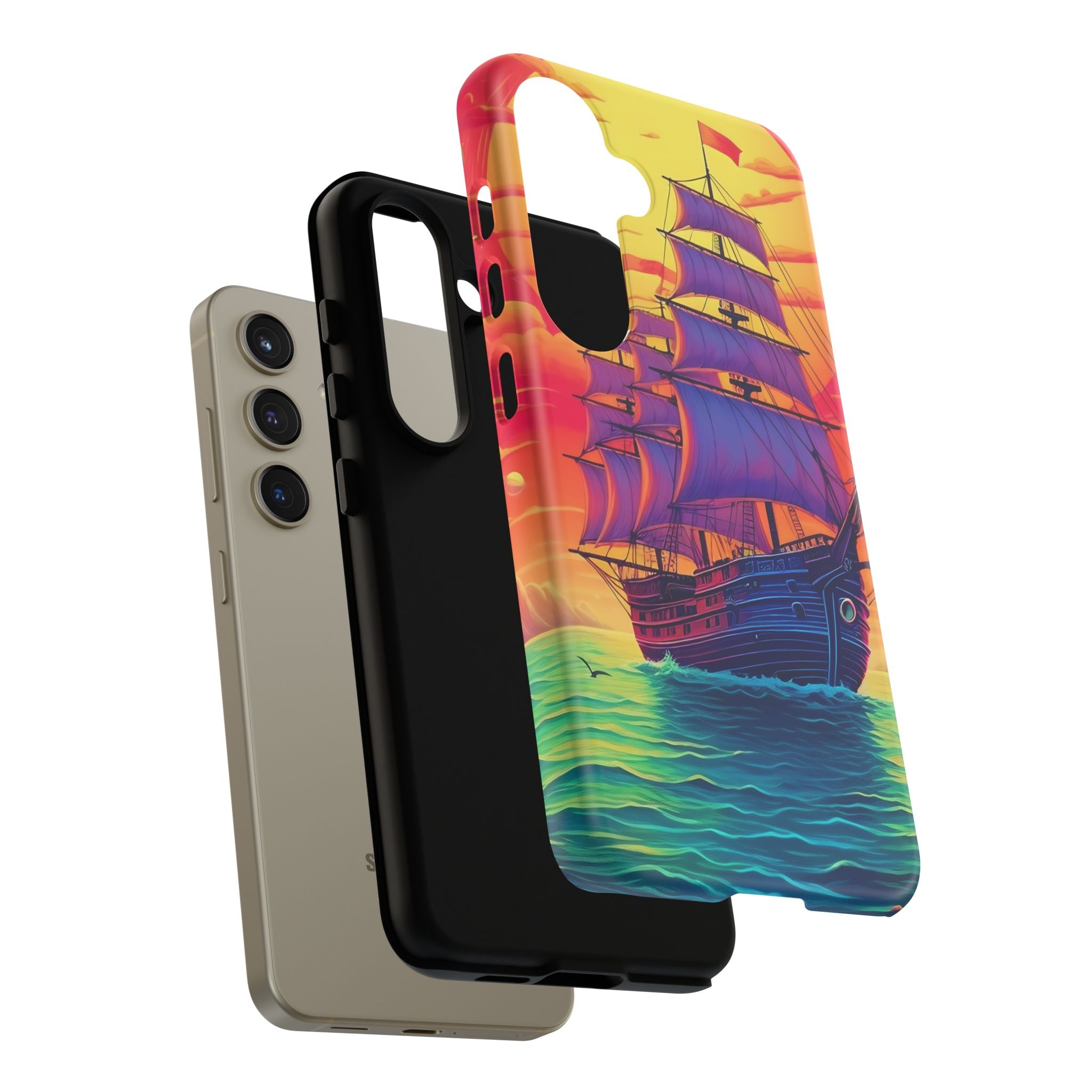 Sunset Galleon Samsung Phone Case