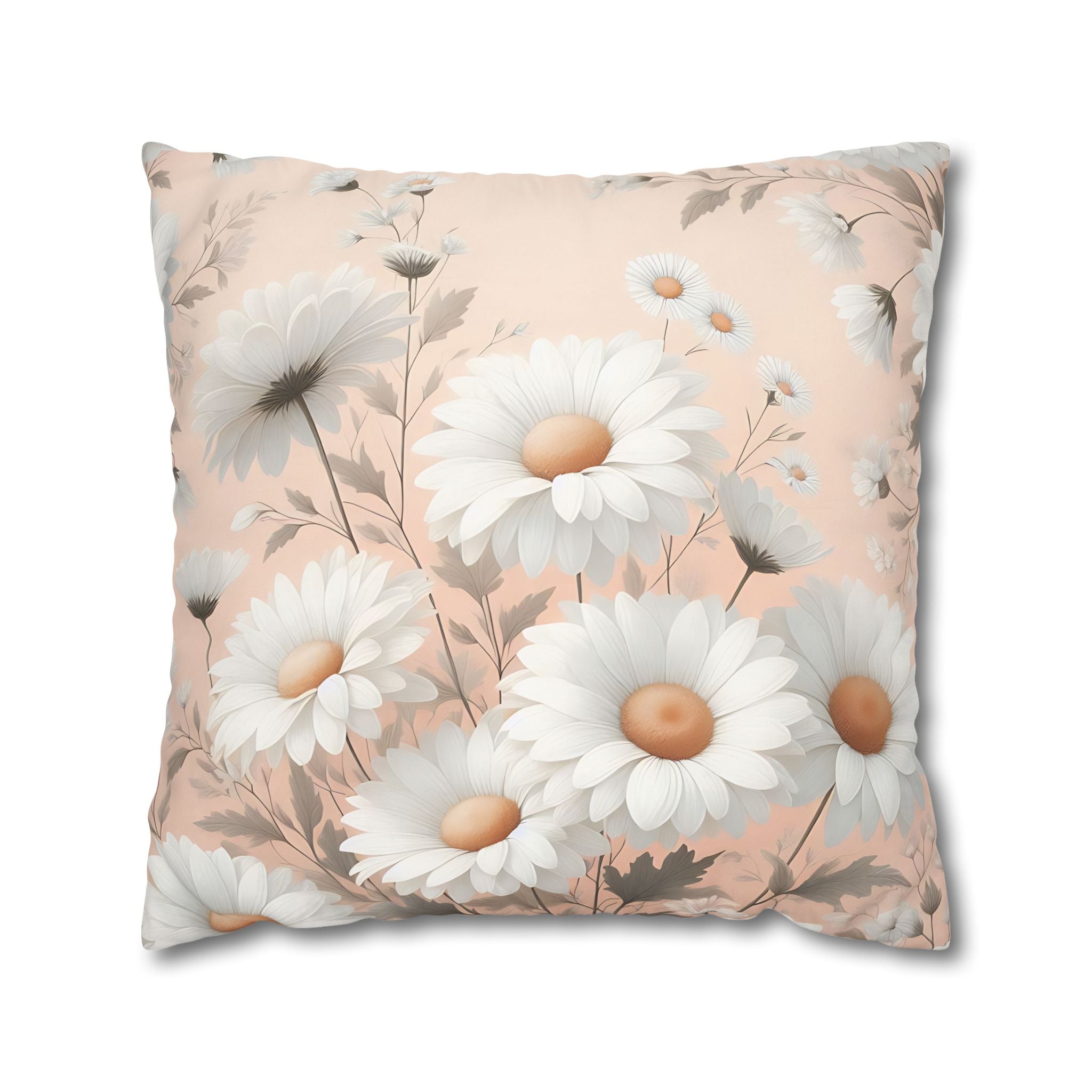 Peach Daisy Pillowcase - Floral Bedding