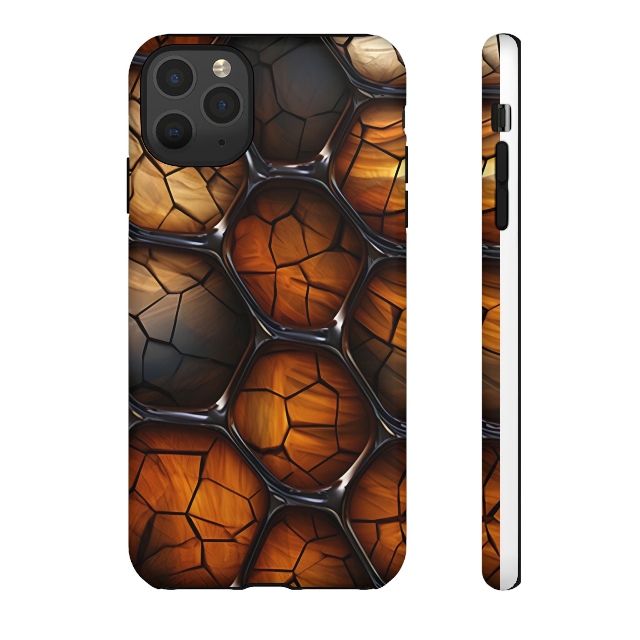 Cracked Wood Honeycomb iPhone Case