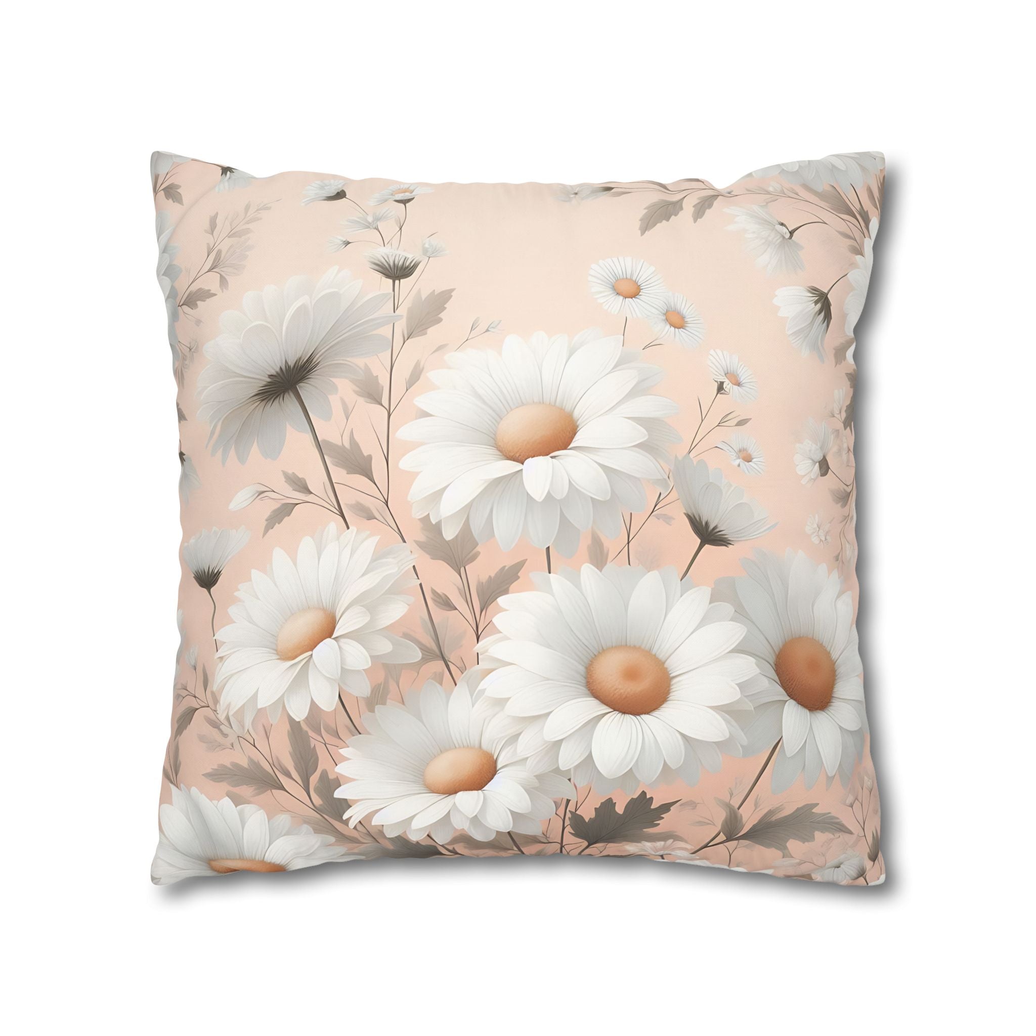 Peach Daisy Pillowcase - Floral Bedding