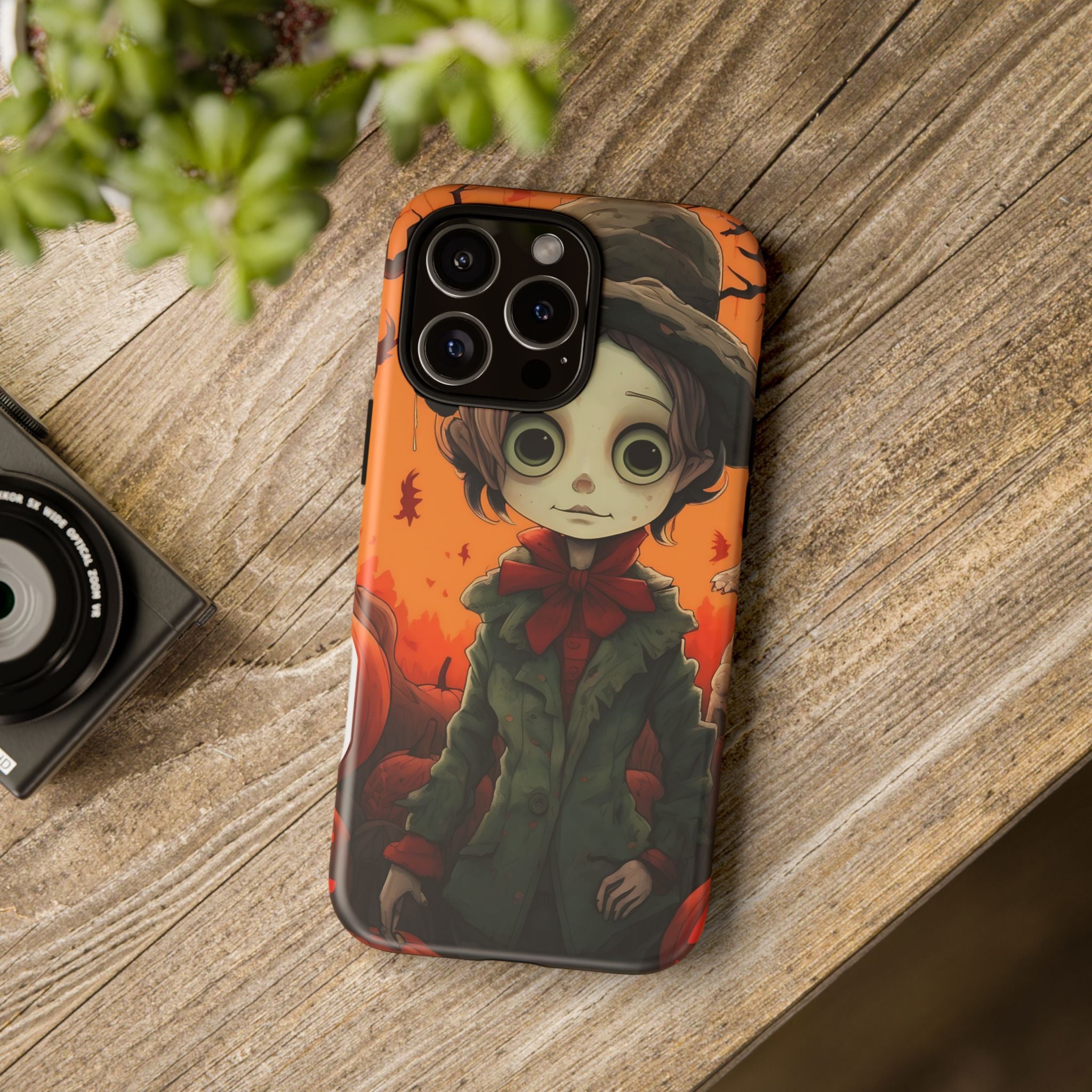 Spooky Autumn Child Hexagon Stone iPhone Case