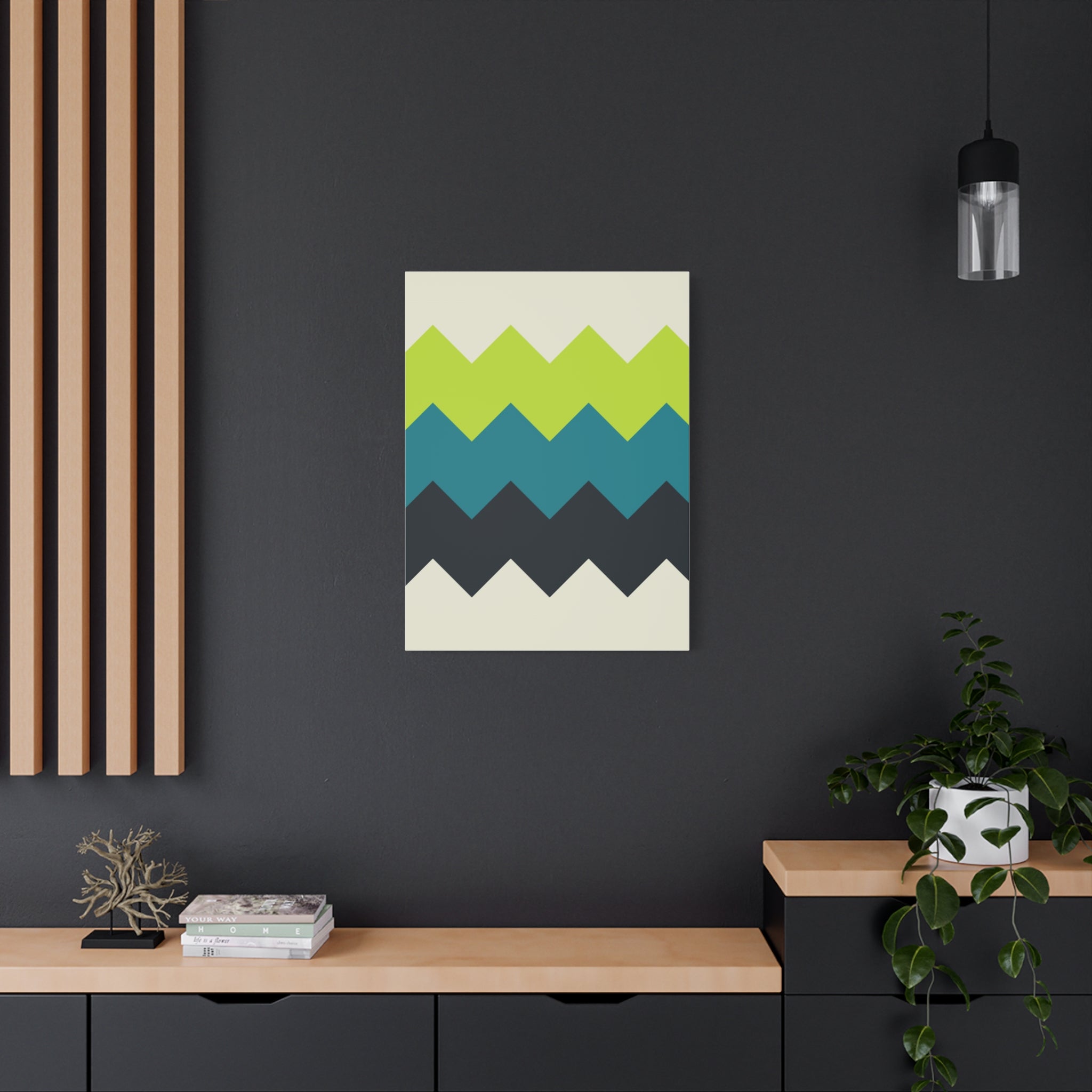 Abstract Geo Zigzag Canvas Art Print