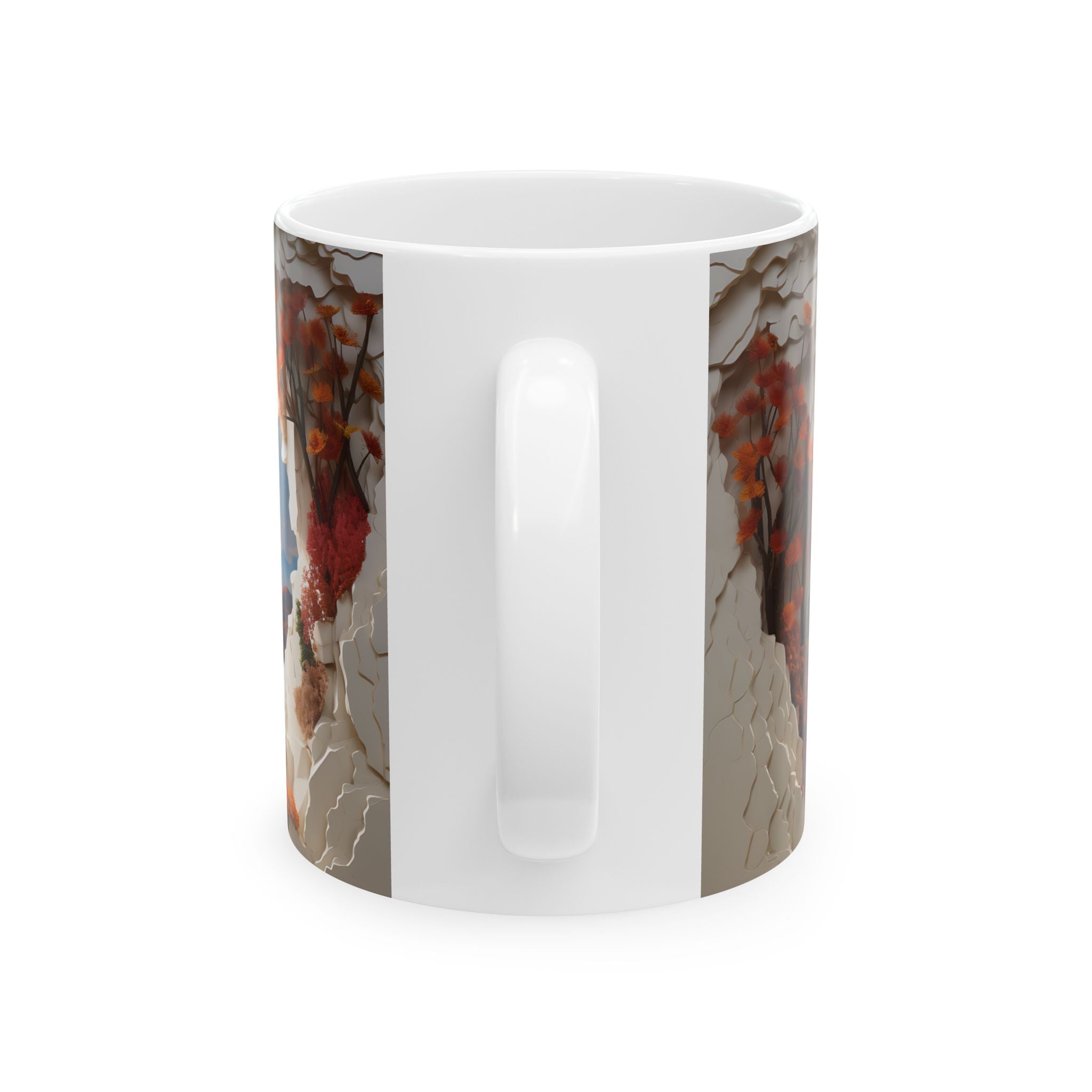 Autumn Vista Mug: Surreal Fall Scenery