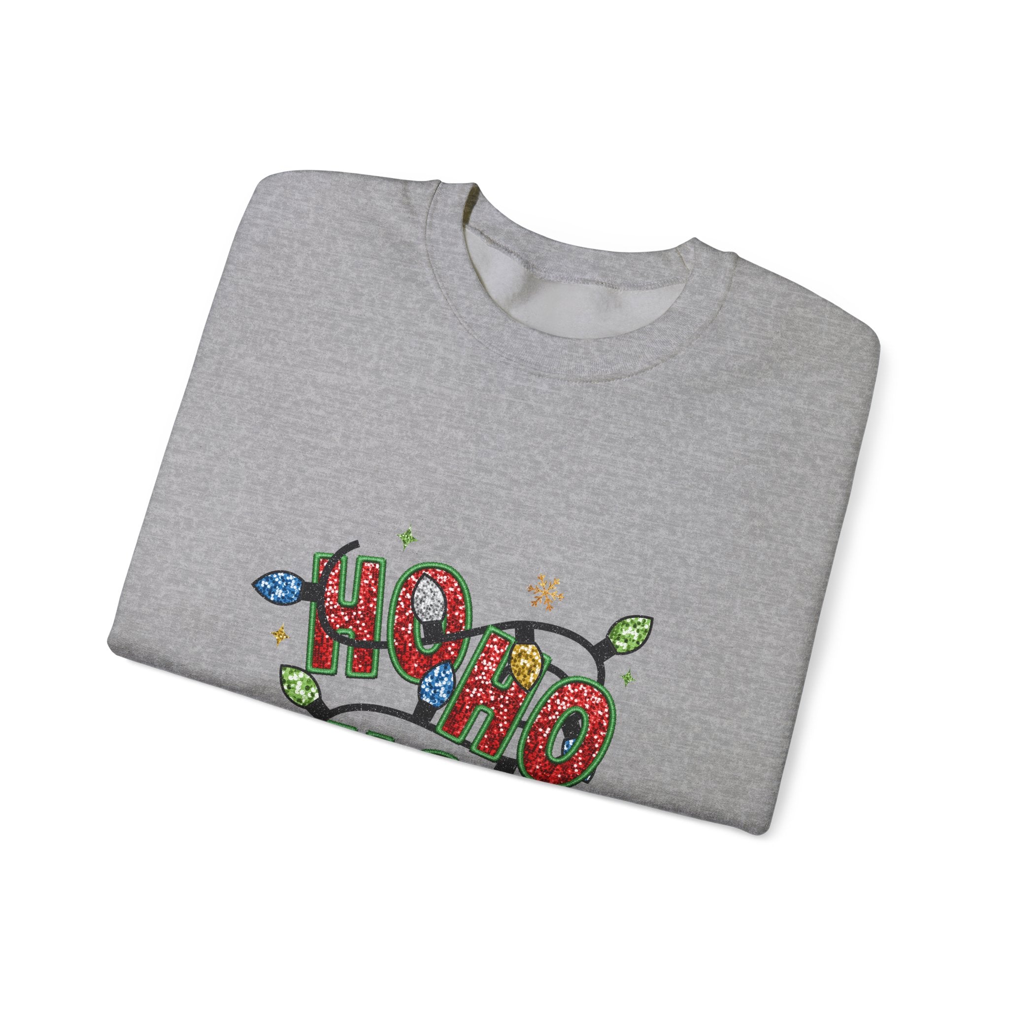 Glittery Ho Ho Ho Christmas Sweatshirt