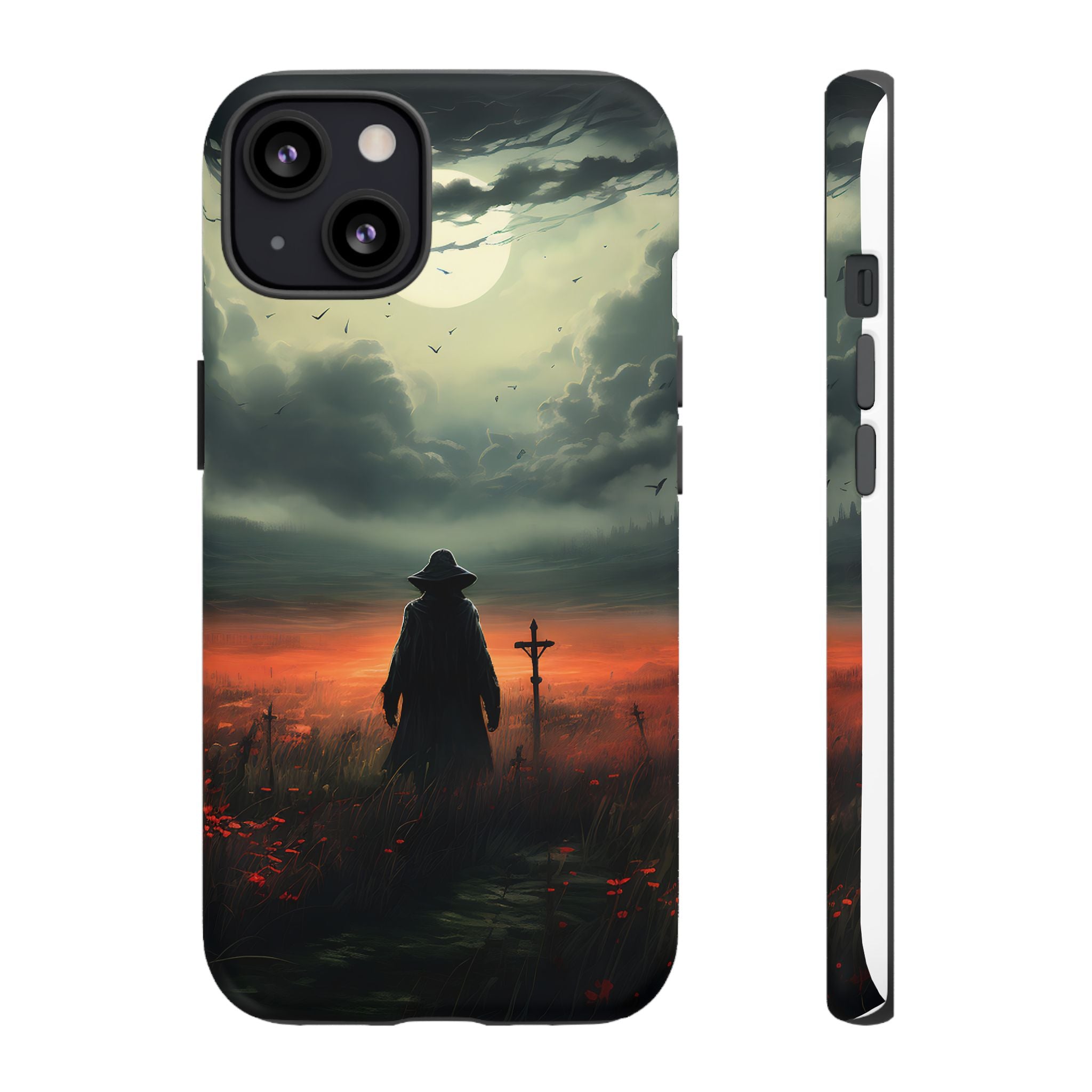 Haunted Field Hexagon Stone iPhone Case