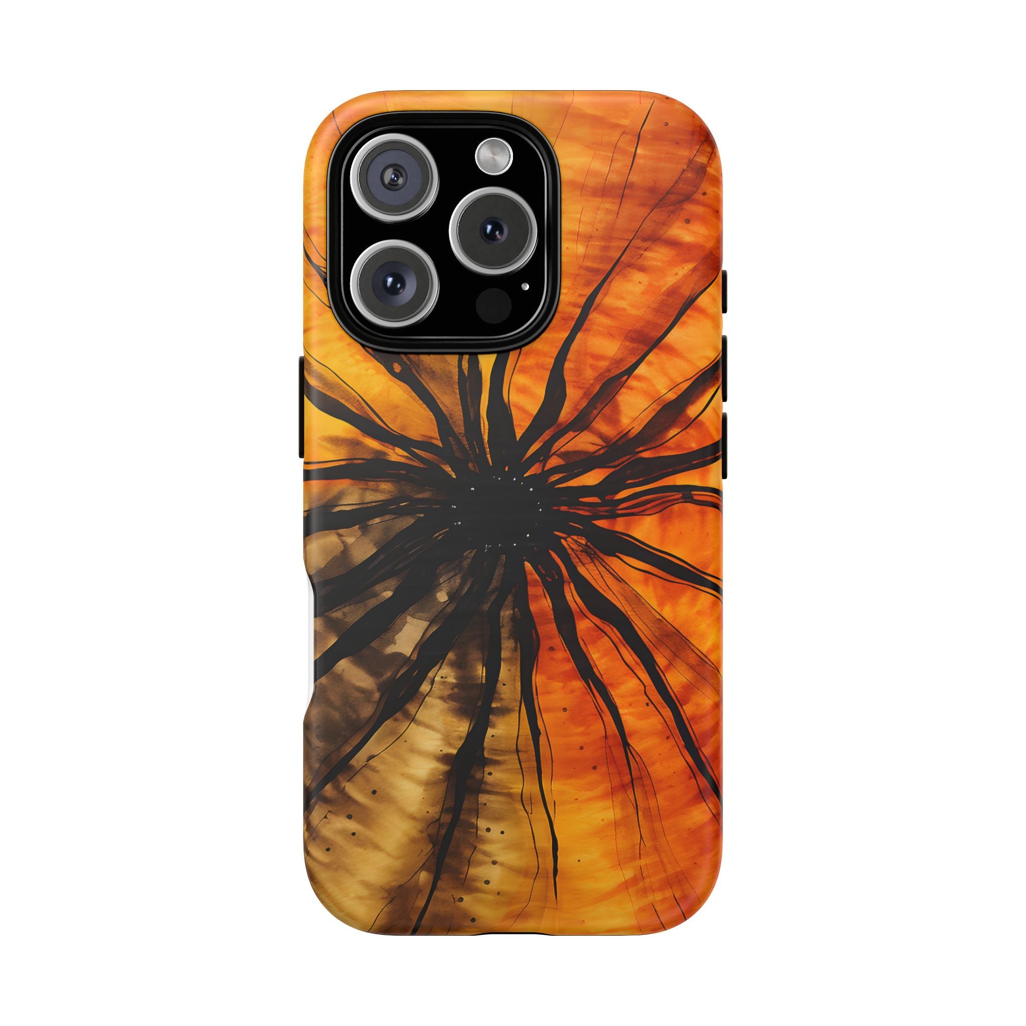 Fiery Sunburst Hexagon iPhone Case