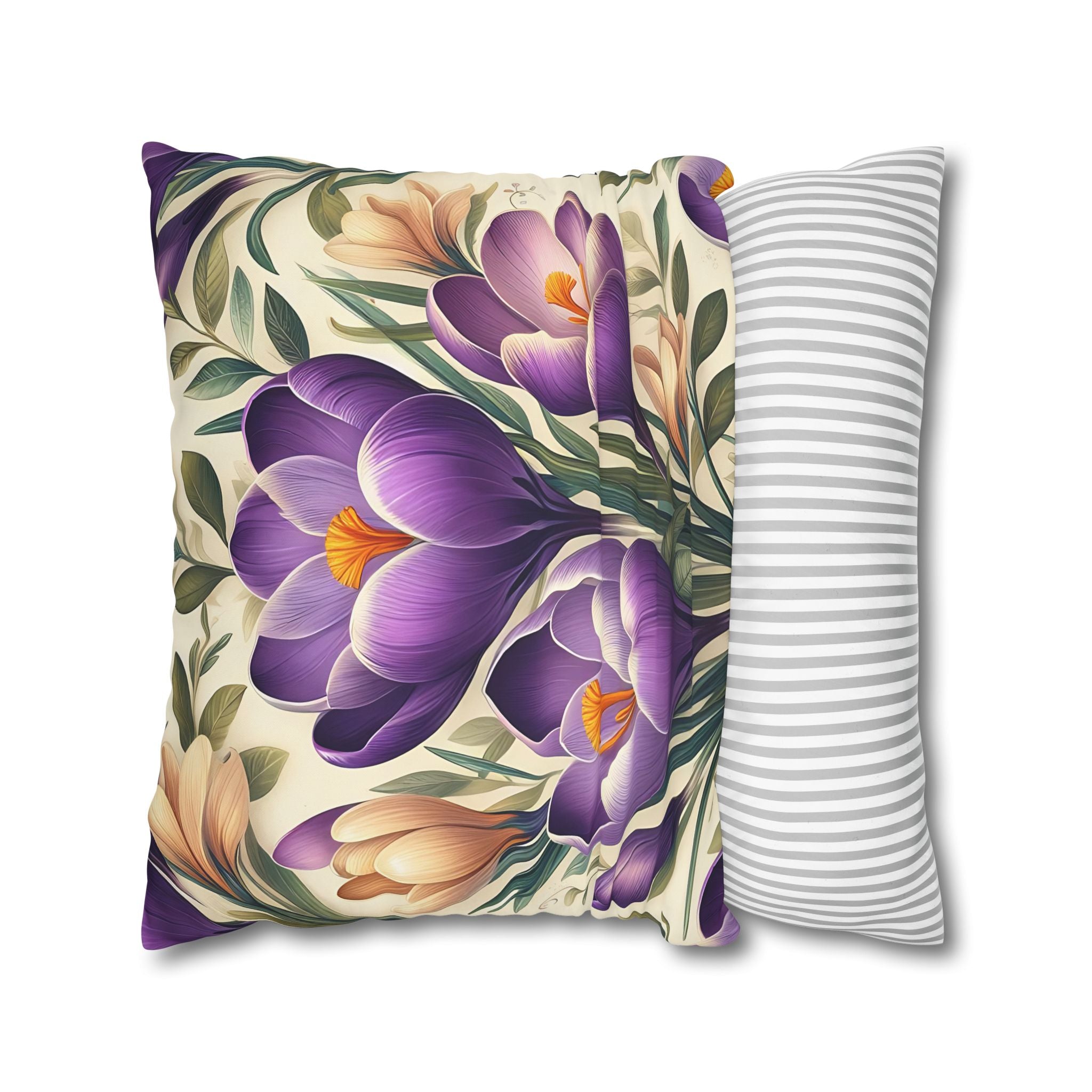 Purple Crocus Botanical Pillowcase