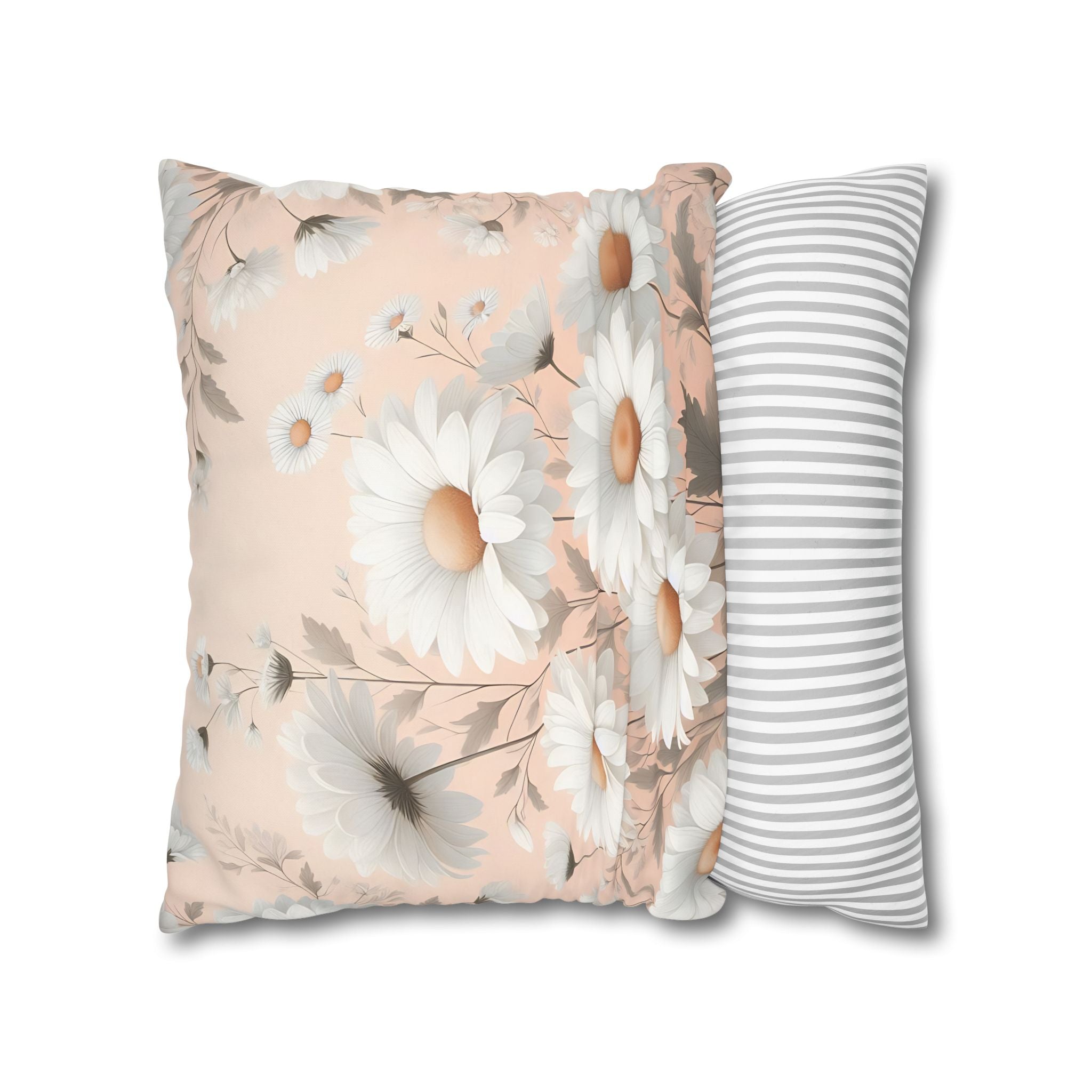 Peach Daisy Pillowcase - Floral Bedding