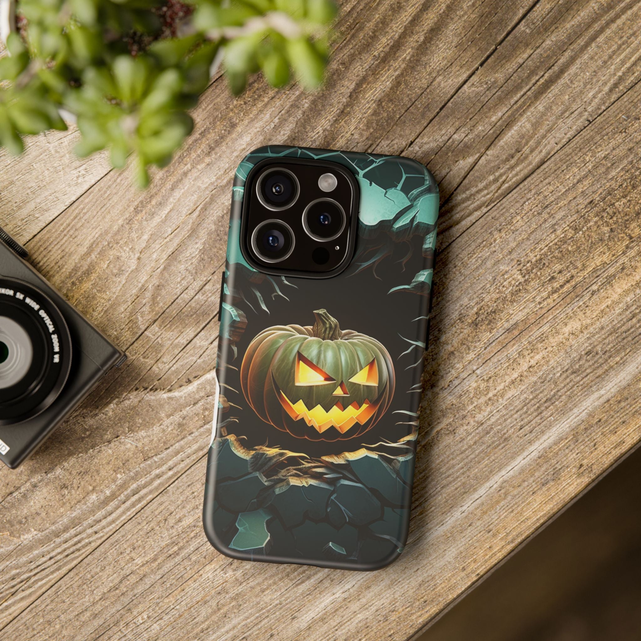 Spooky Jack-o'-Lantern Hexagon iPhone Case