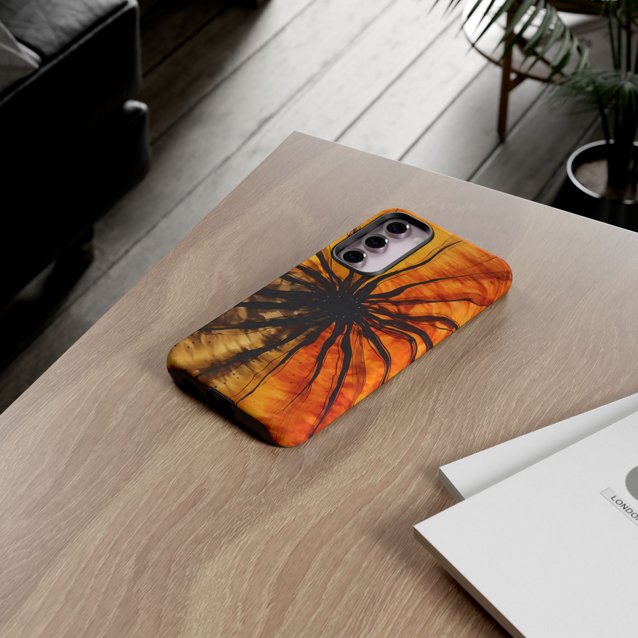 Fiery Sunburst Abstract Samsung Case