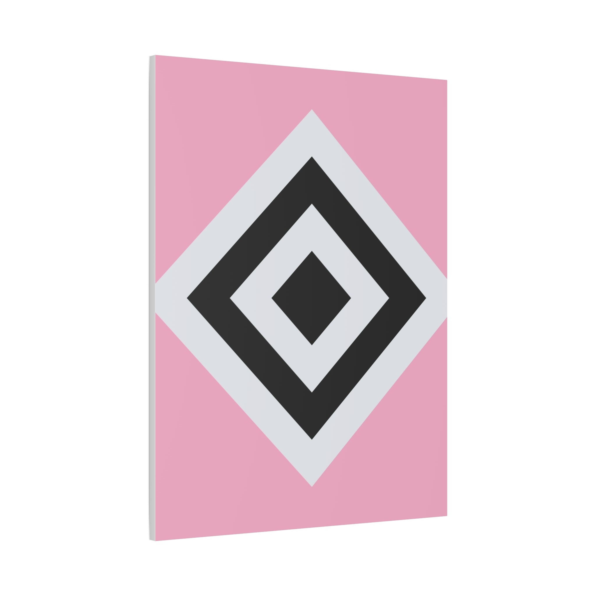 Geometric Diamond Art - Pink Matte Canvas