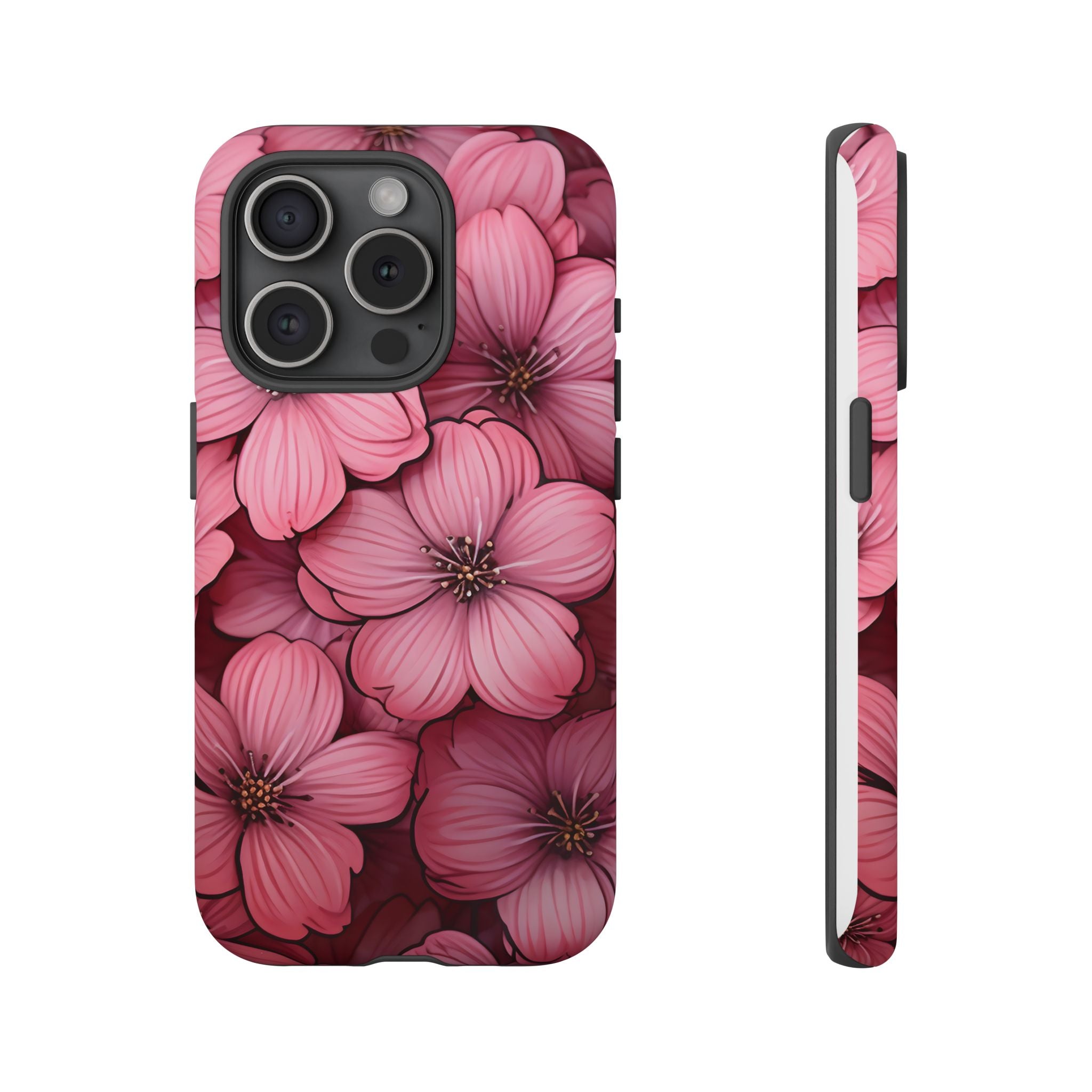 Pink Blossom Hexagon iPhone Case - Rugged