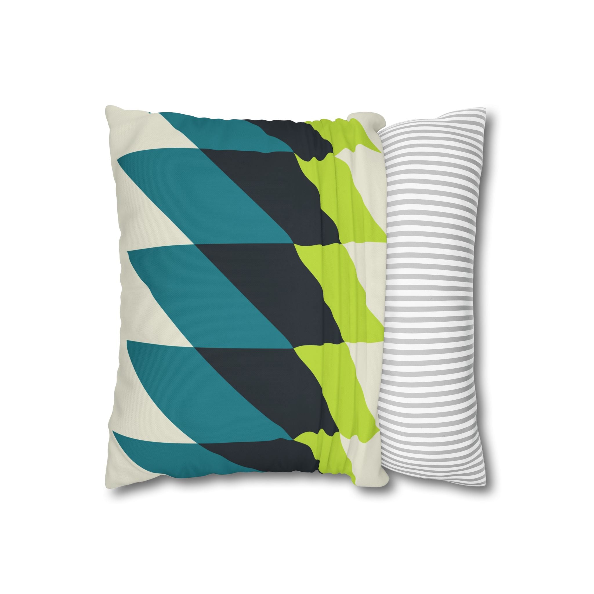 Geometric Teal Pillowcase - Modern Decor