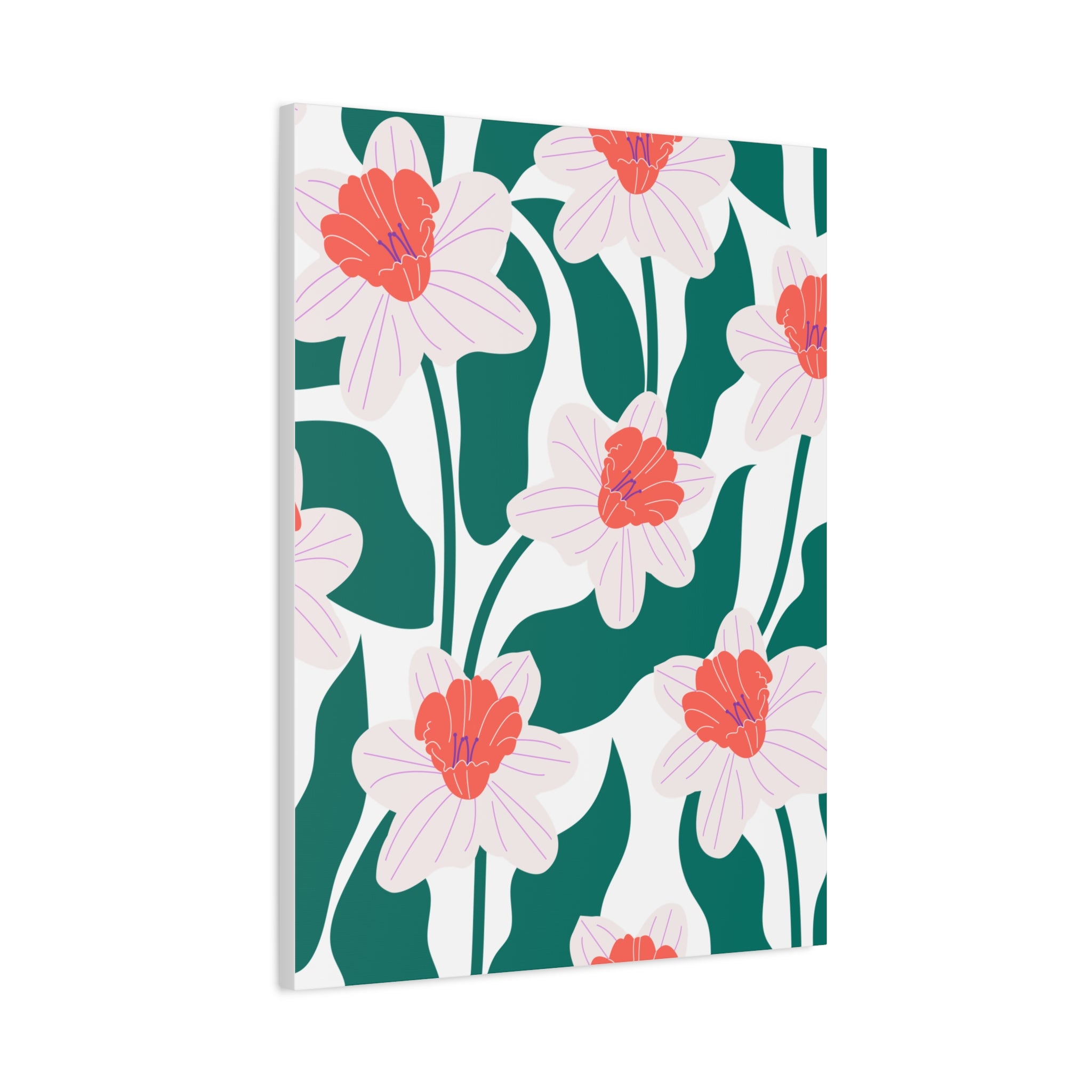 Art Deco Floral Canvas Print