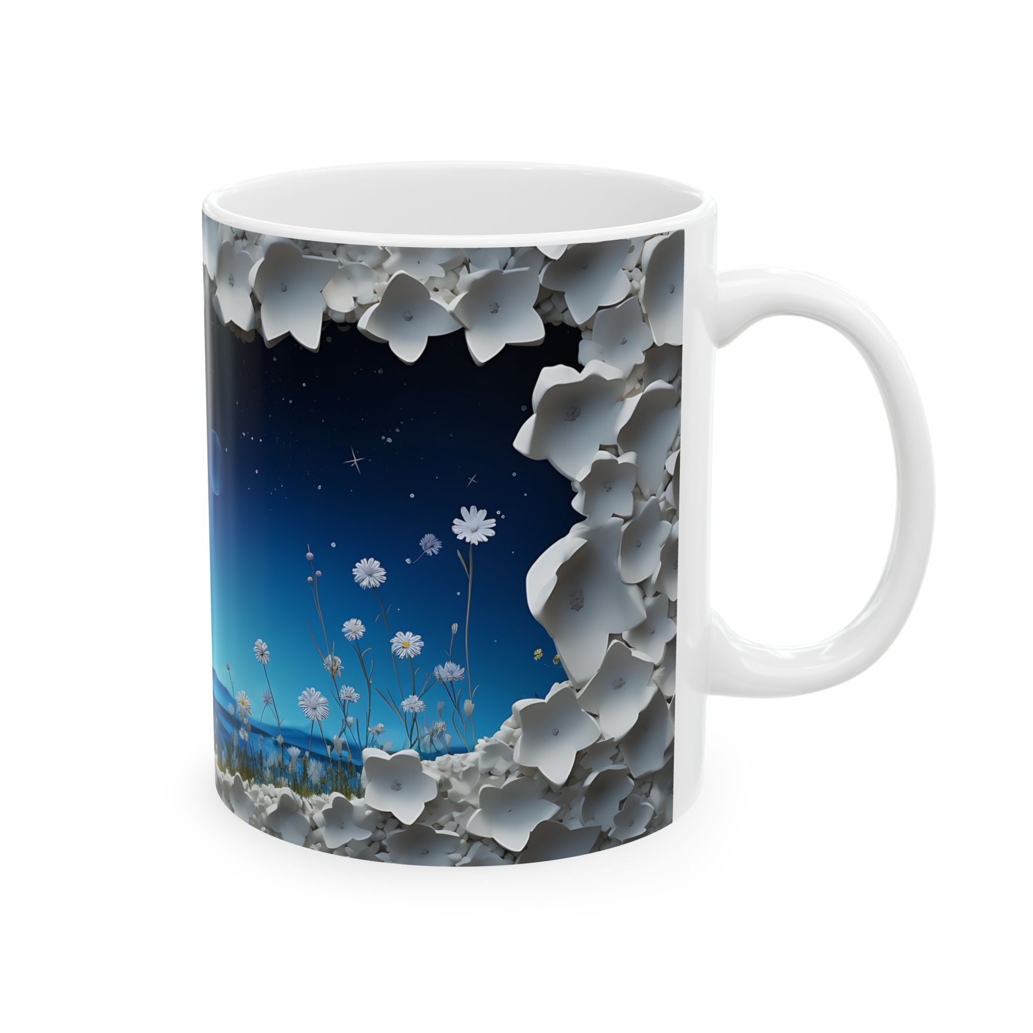 Moonlit Floral Night Mug