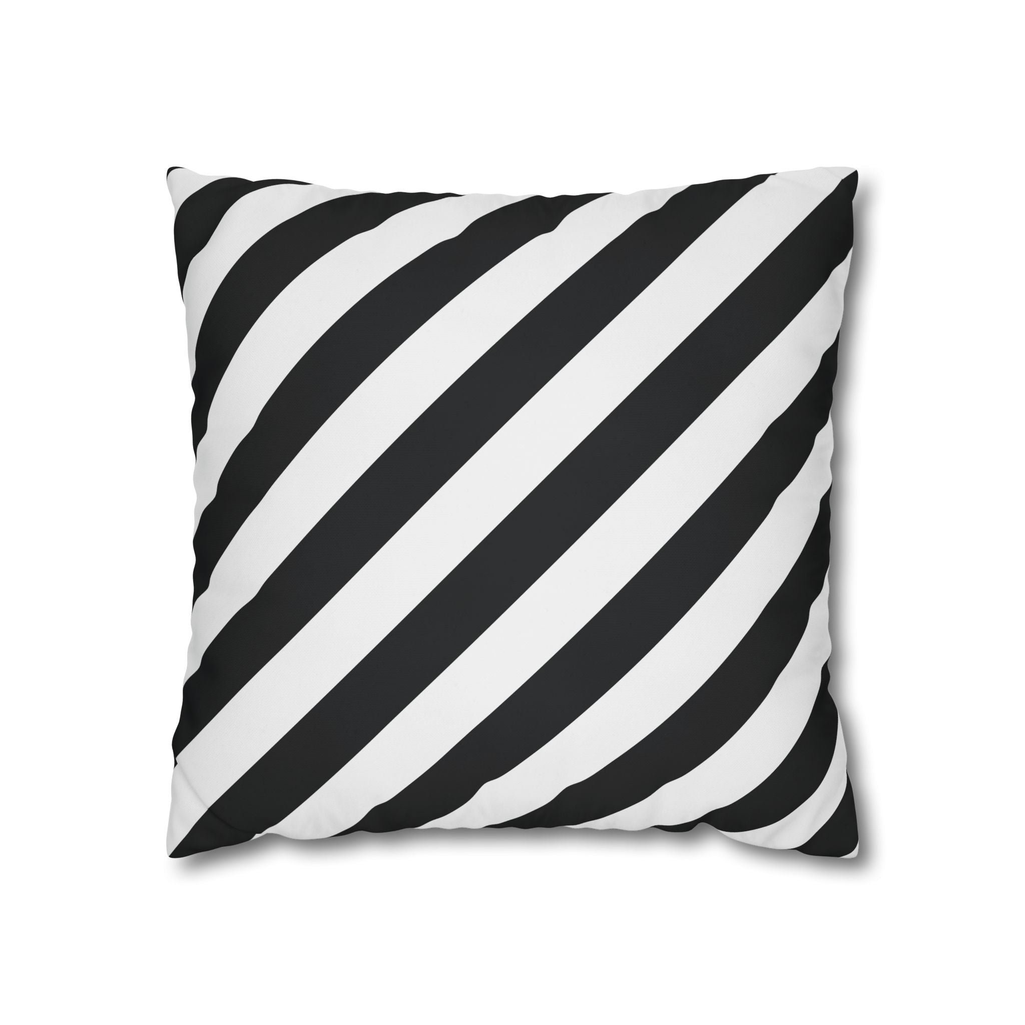 Geometric Stripe Pillowcase - Black & White