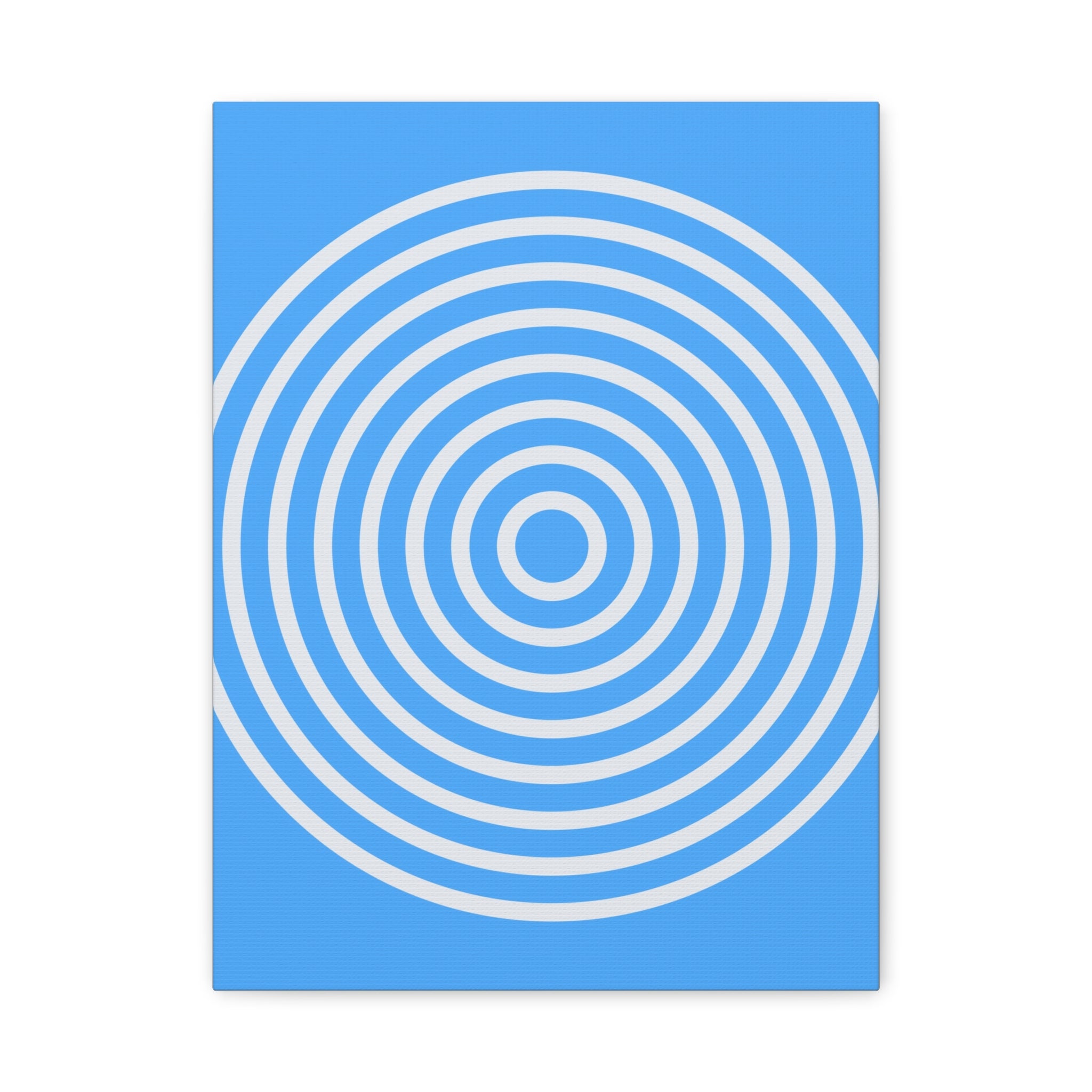 Blue Ripple Concentric Circles Canvas Art