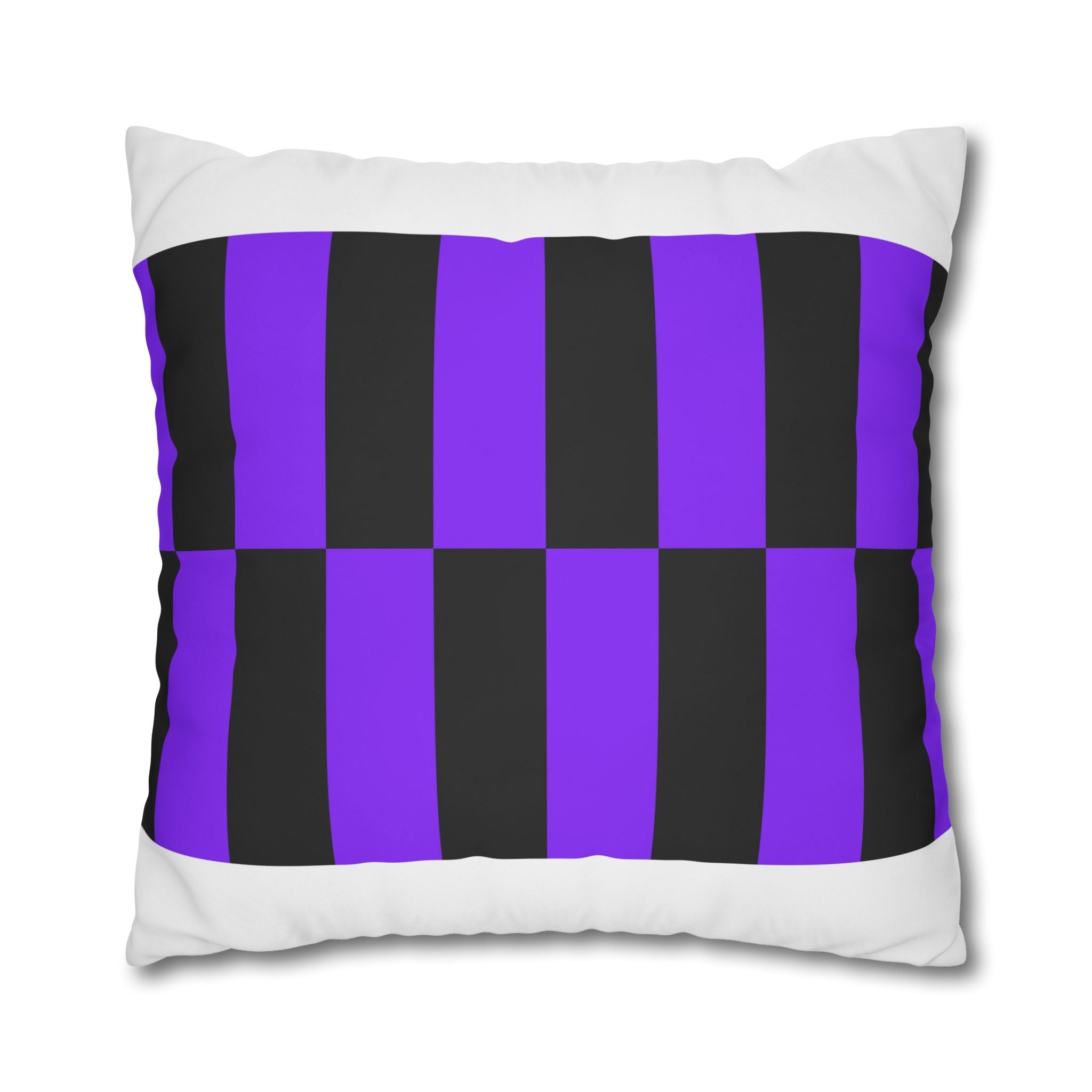 Checkered Pillowcase - Violet & Grey