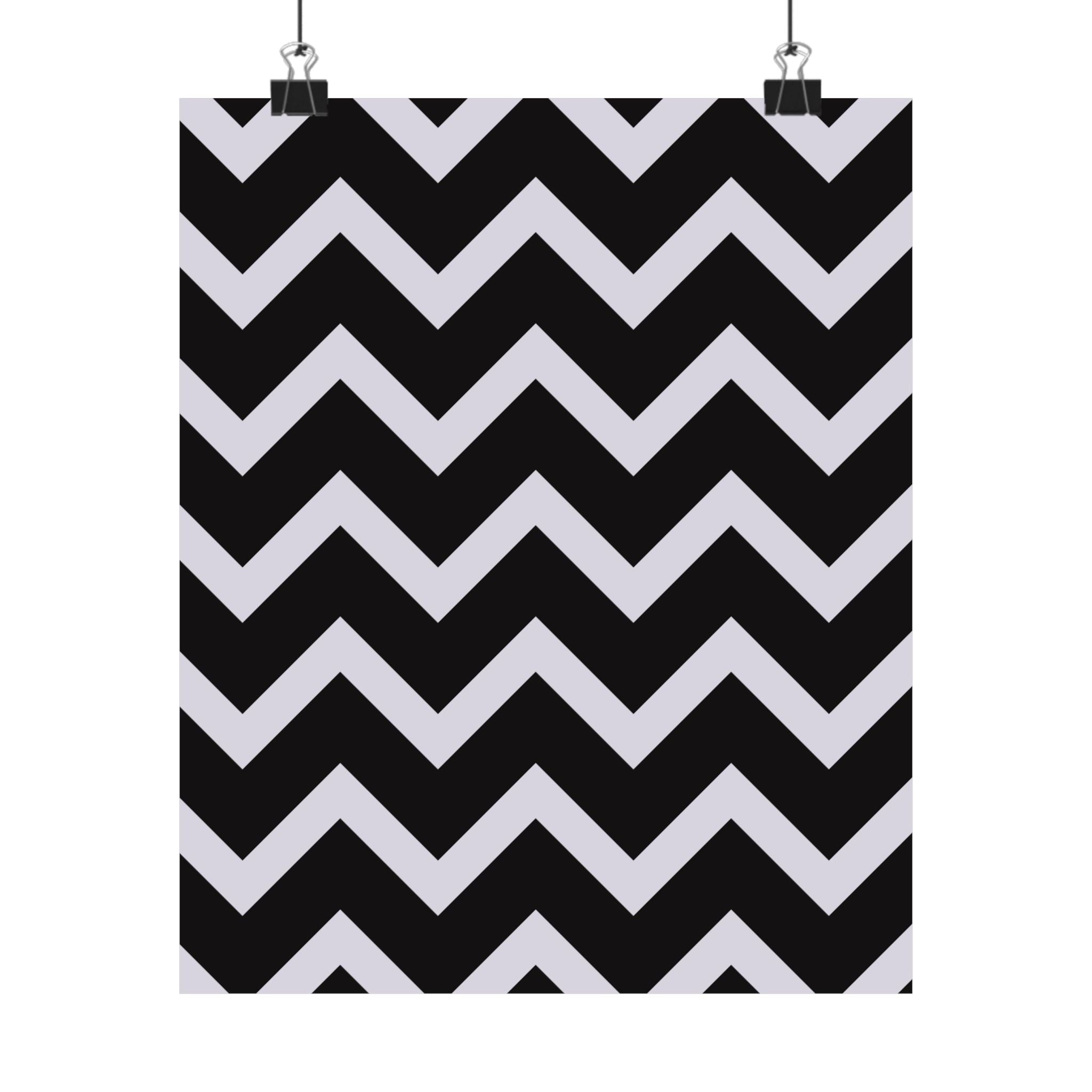 Modern Chevron Zigzag Geometric Poster