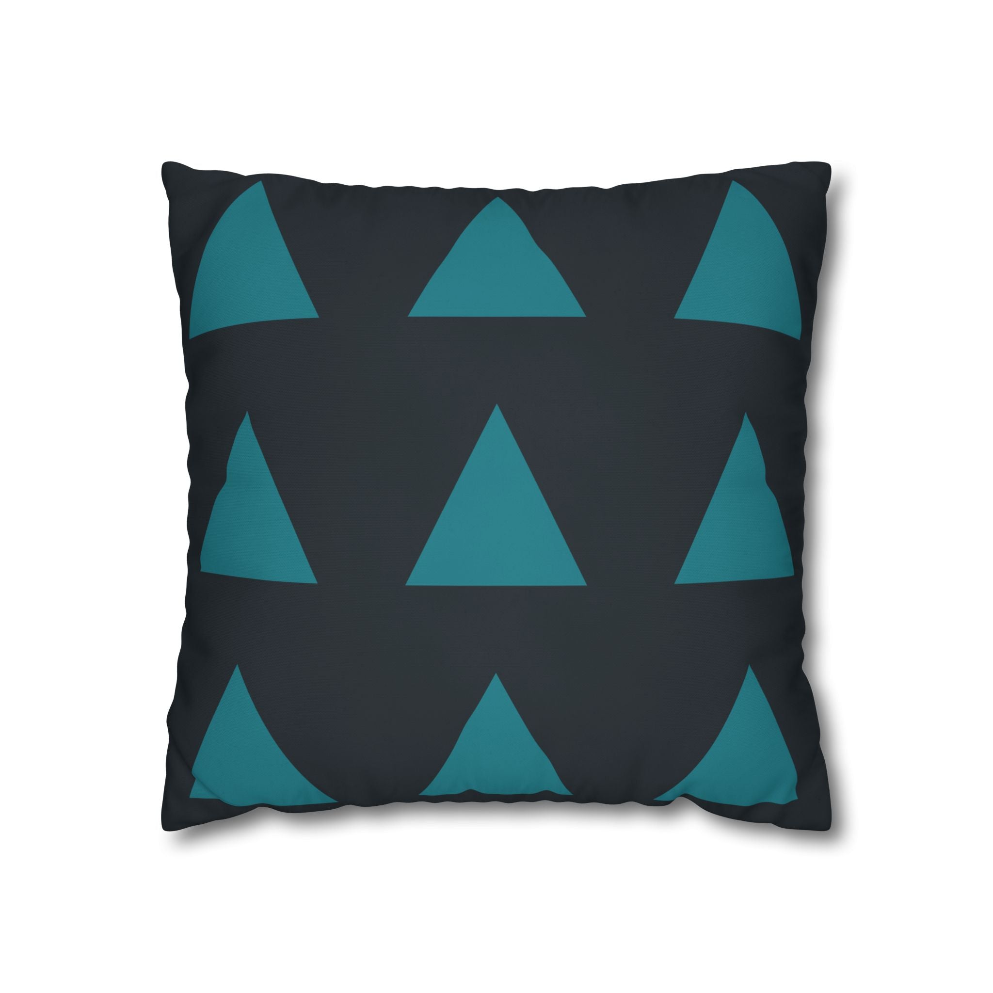 Teal Triangle Geometric Pillowcase