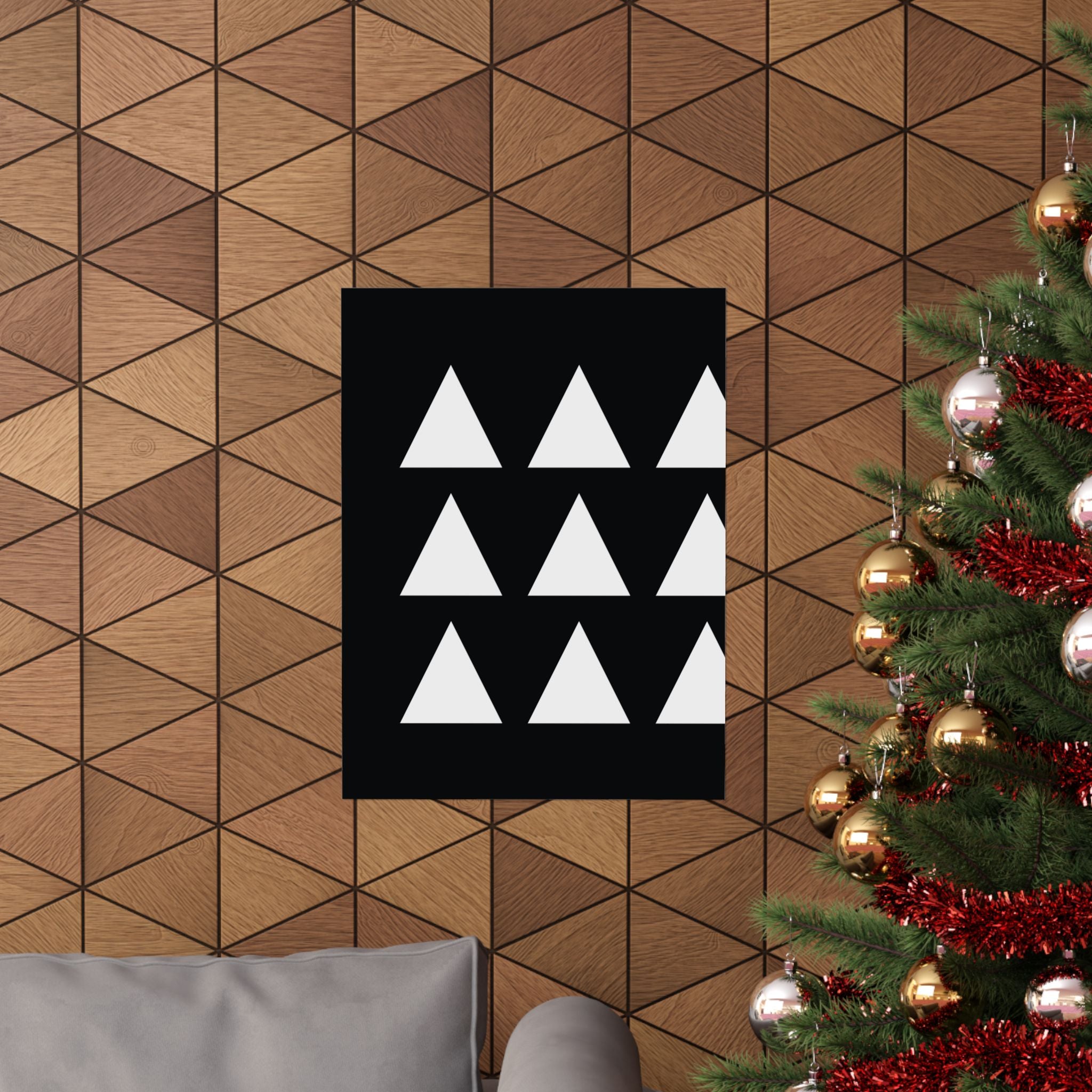 Minimalist Geometric Triangle Art Poster