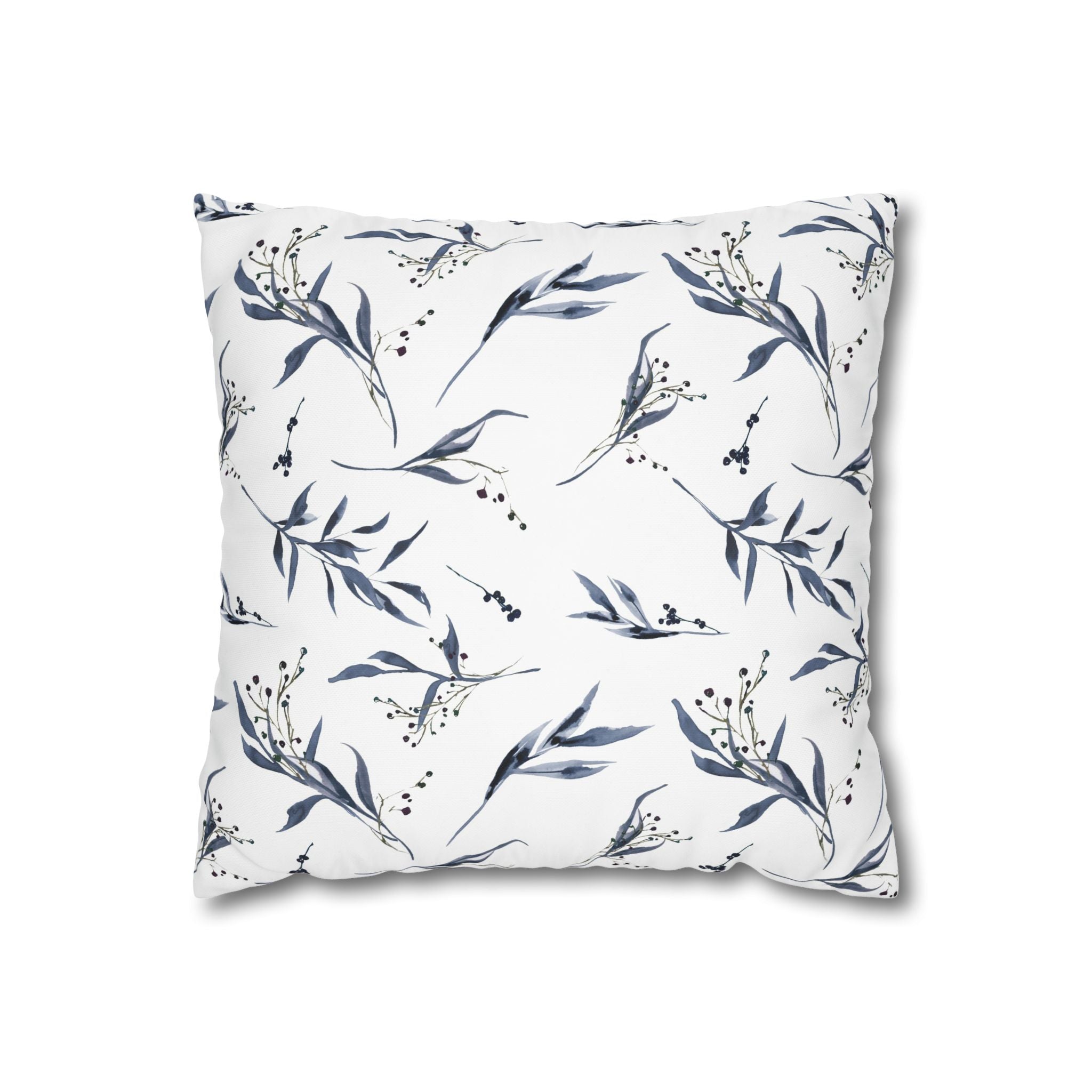 Watercolor Botanical Pillowcase - Blue