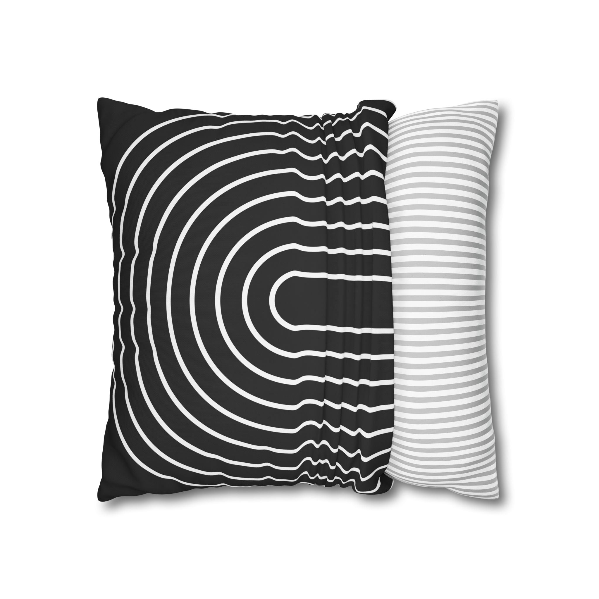 Minimalist Arch Pillowcase - Black & White