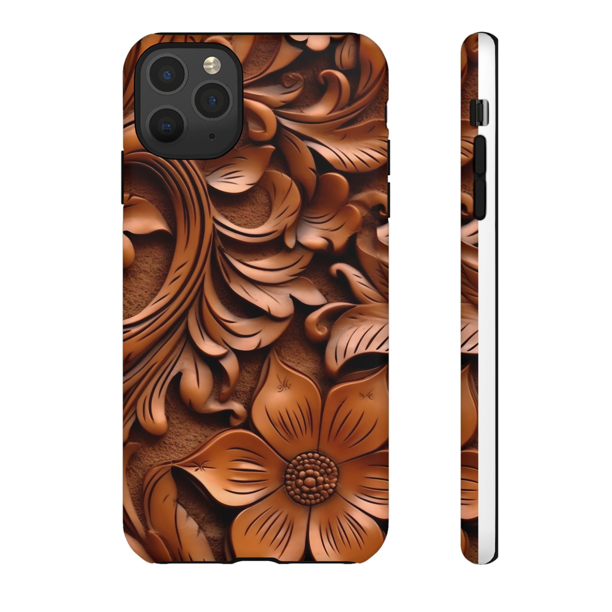 Baroque Floral Hexagon Stone iPhone Case