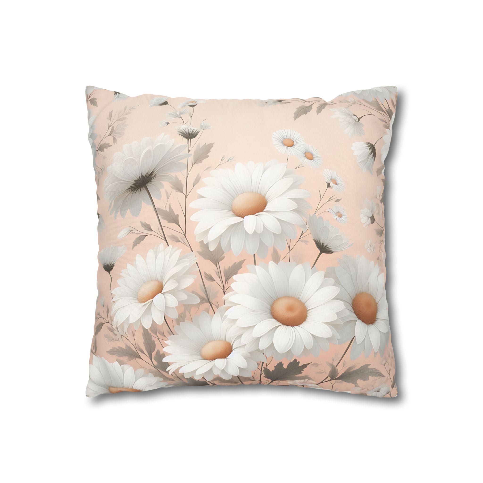 Peach Daisy Pillowcase - Floral Bedding