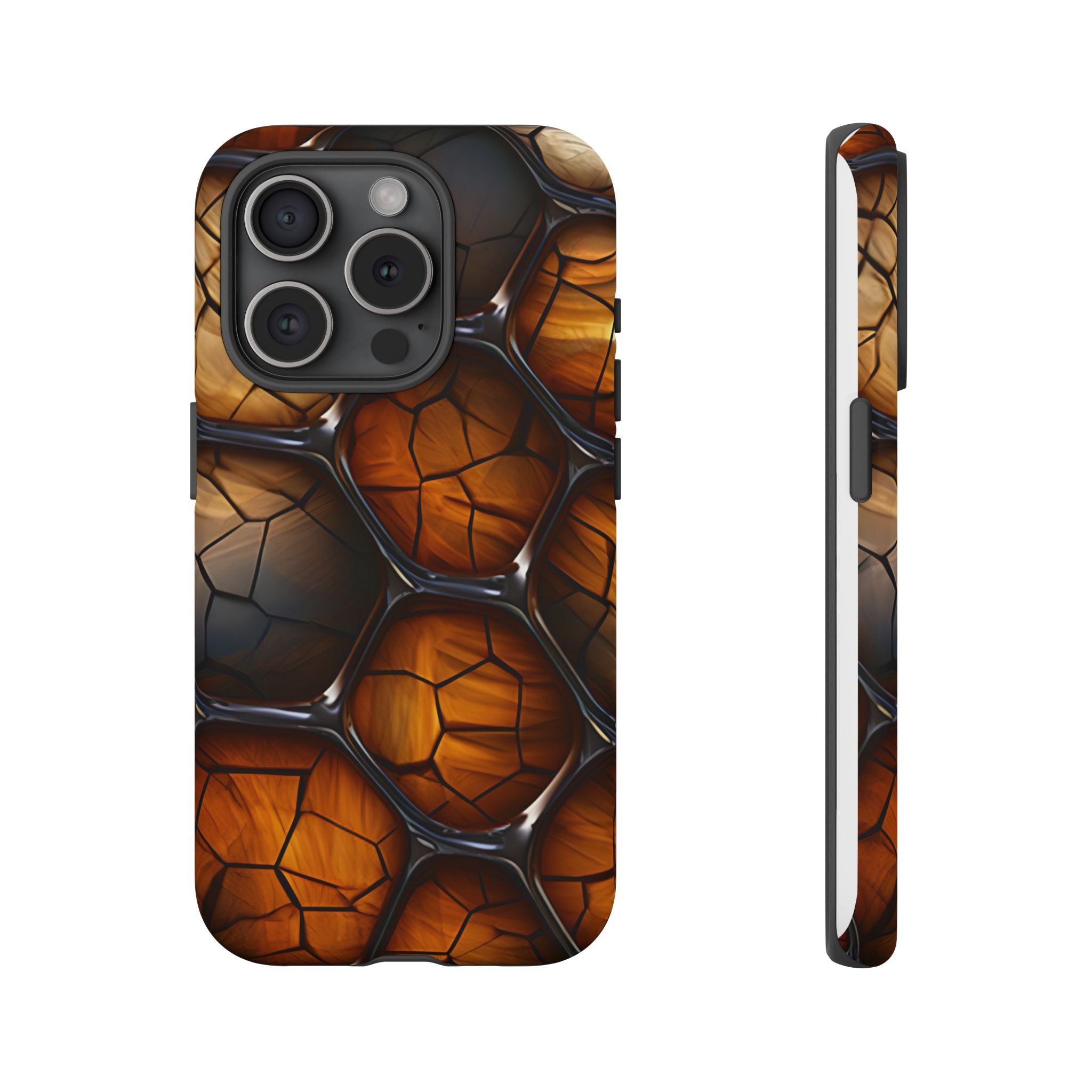 Cracked Wood Honeycomb iPhone Case