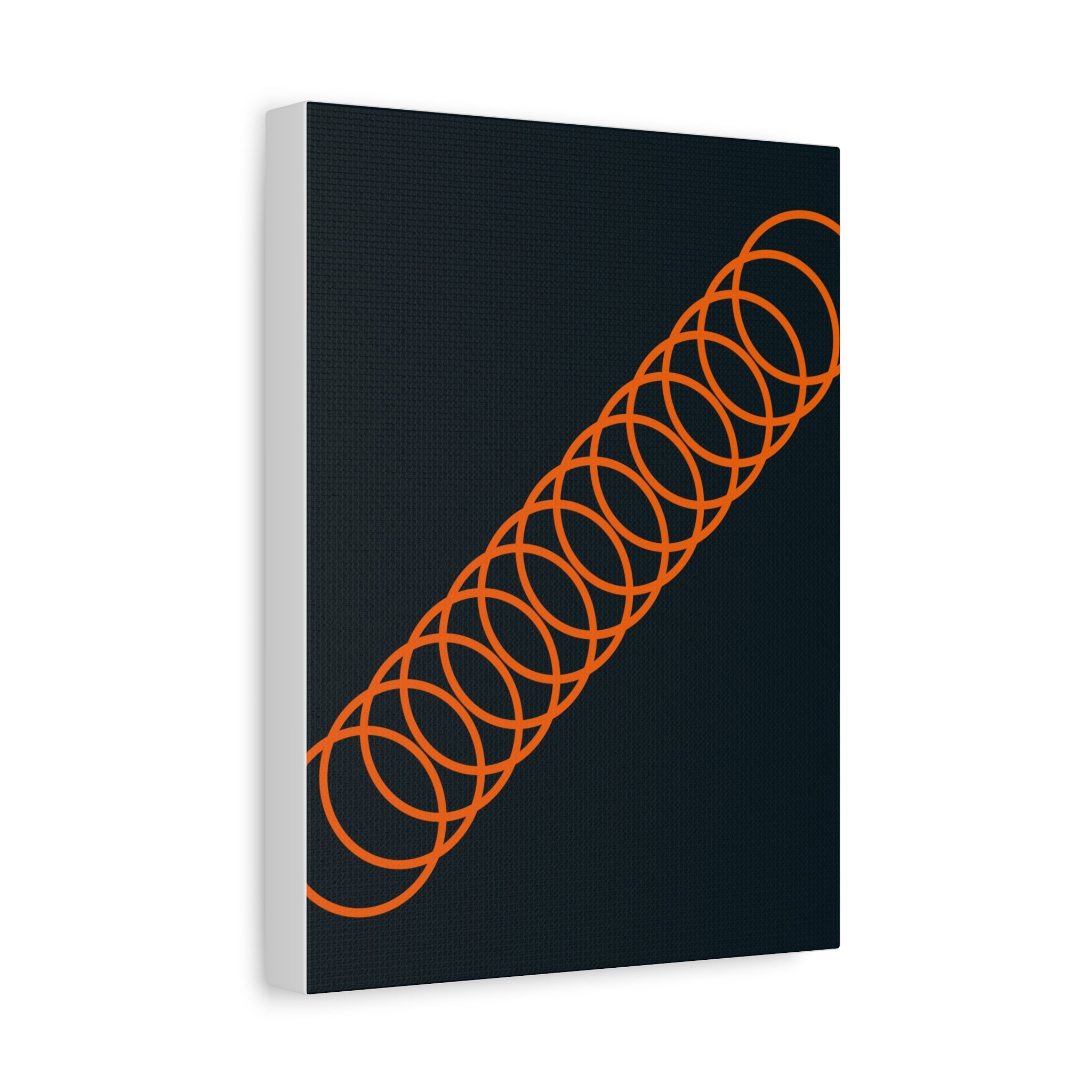 Abstract Orange Coil Art Canvas Print