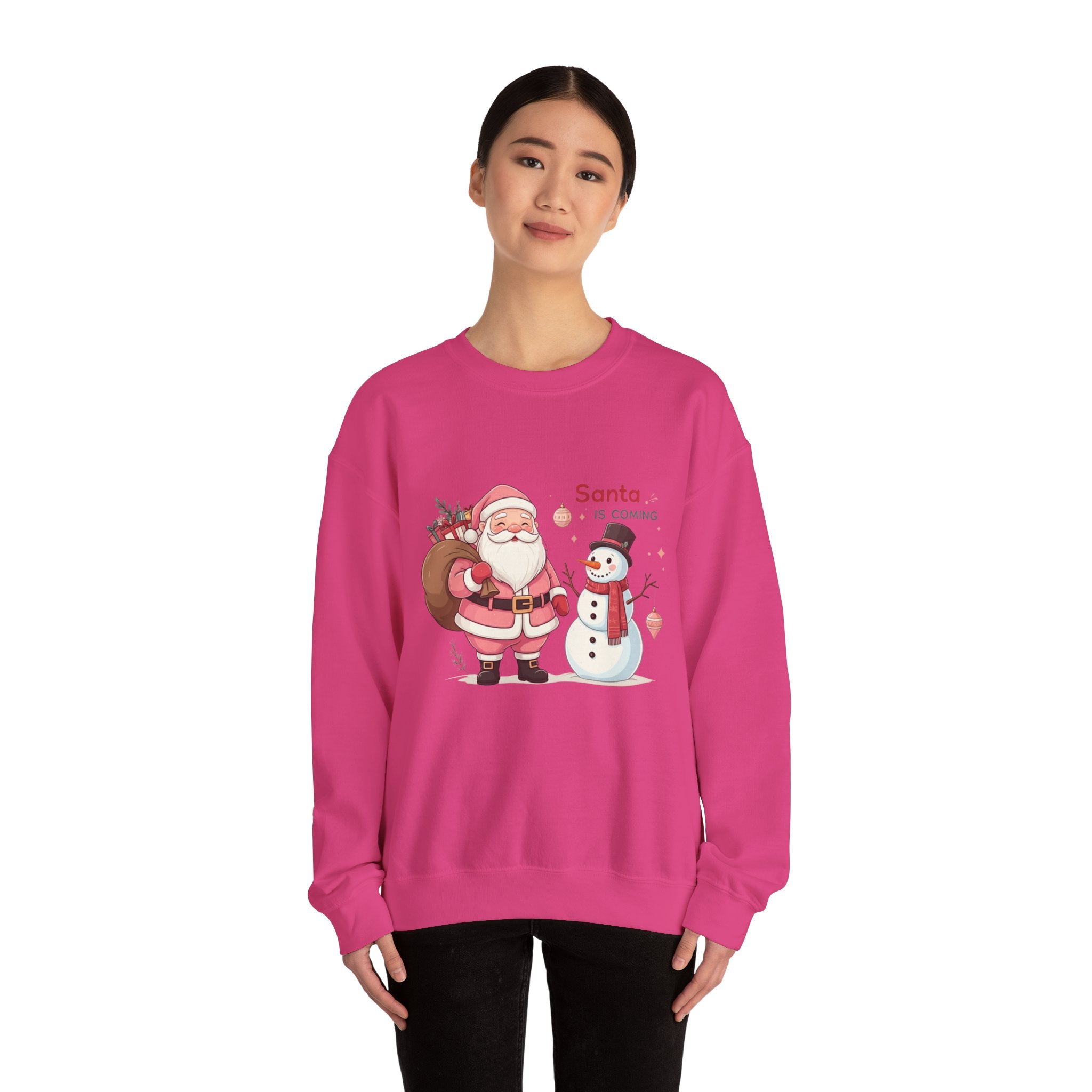 Pink Santa Christmas Sweatshirt