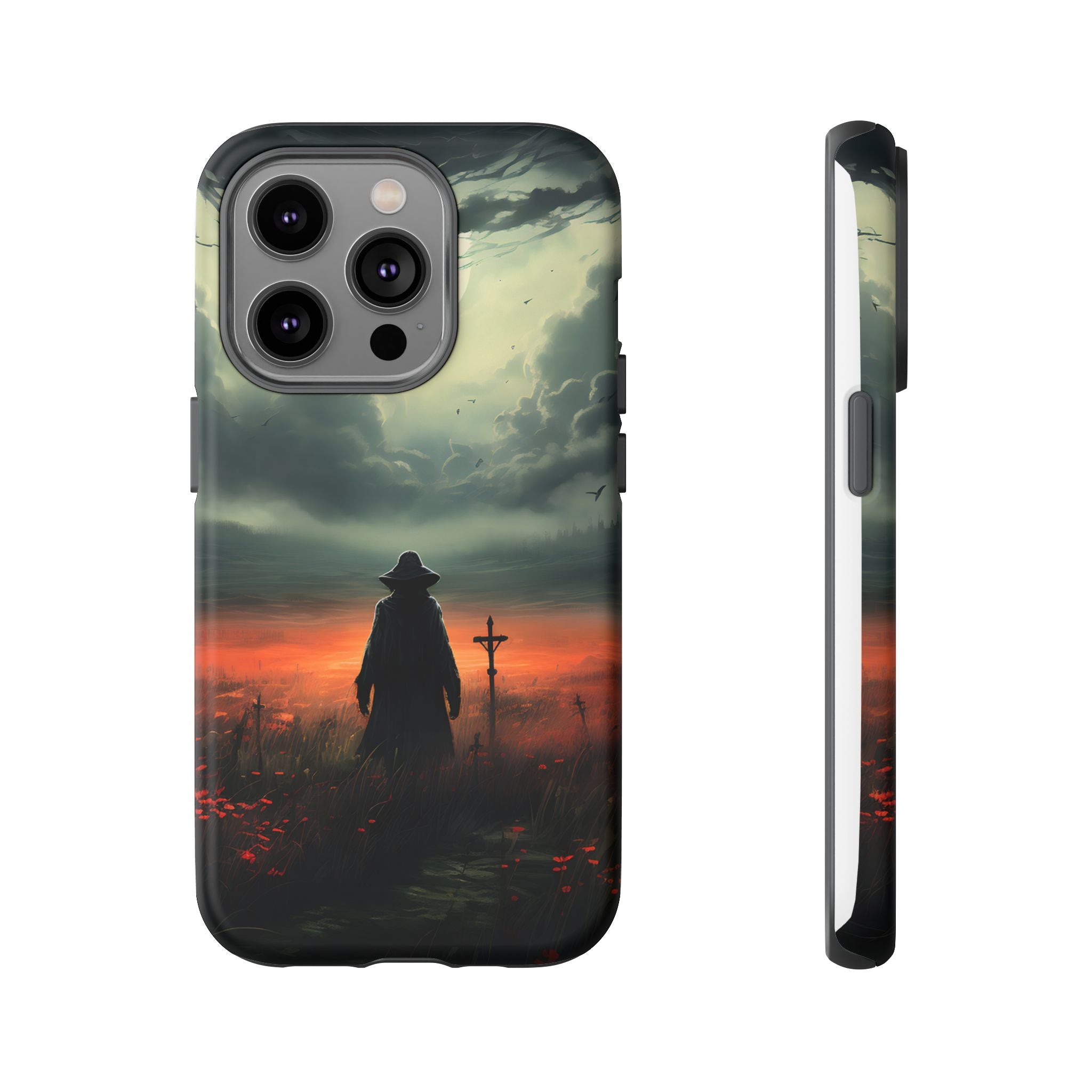 Haunted Field Hexagon Stone iPhone Case