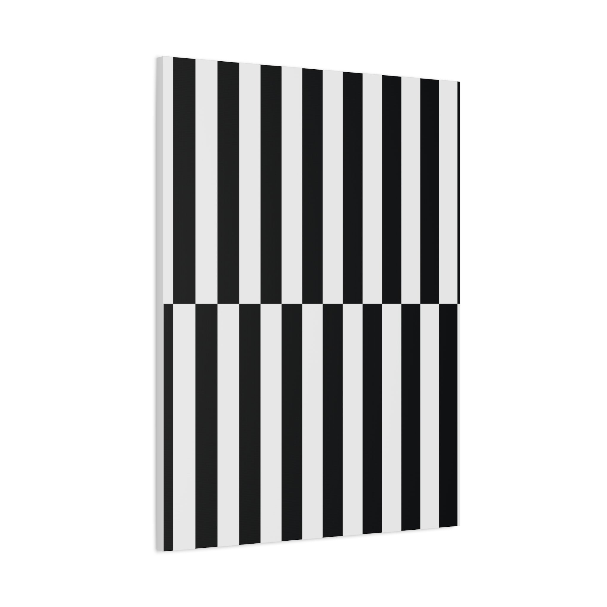 Op Art Shift: Black & White Stripe Canvas