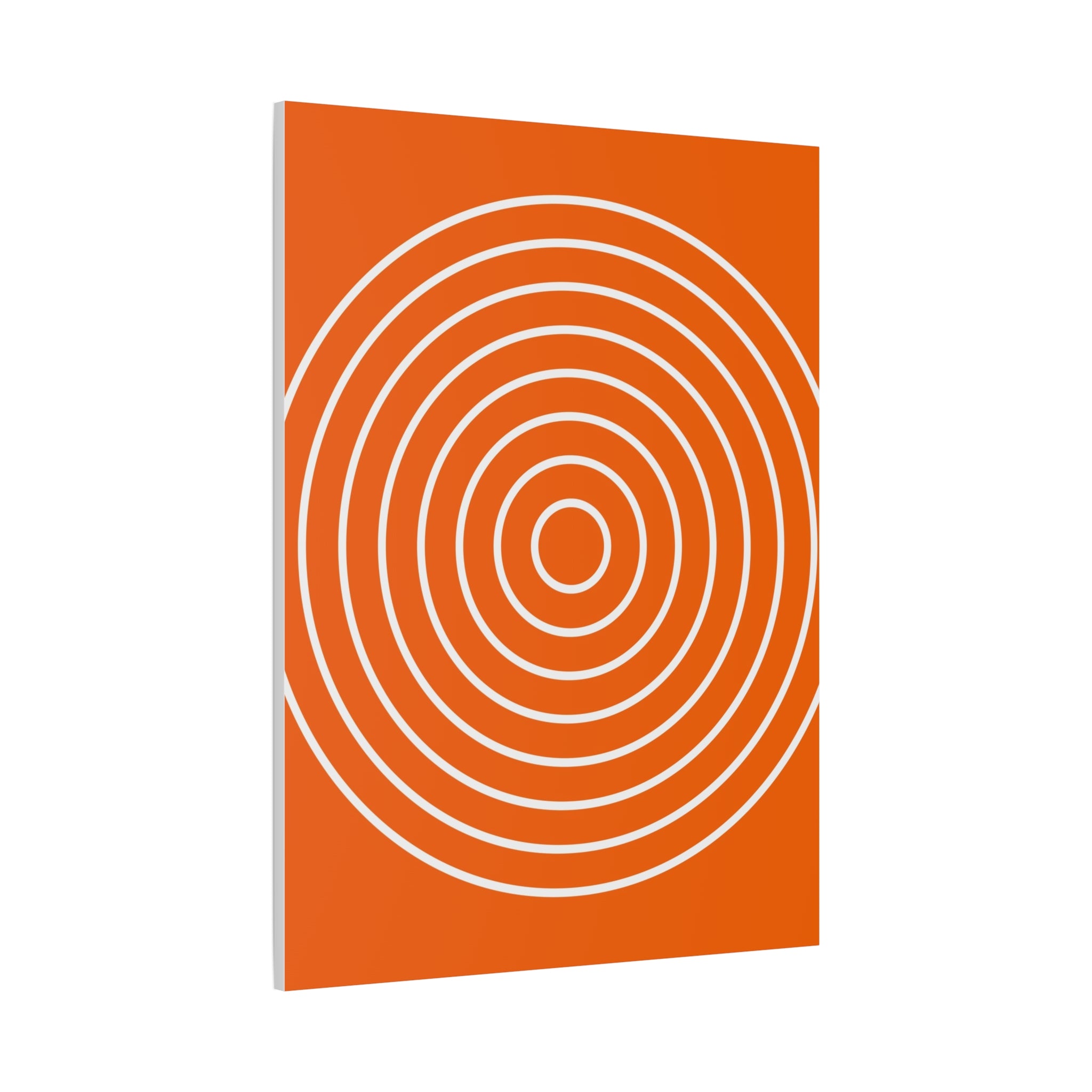 Orange Abstract Circles Matte Canvas Art