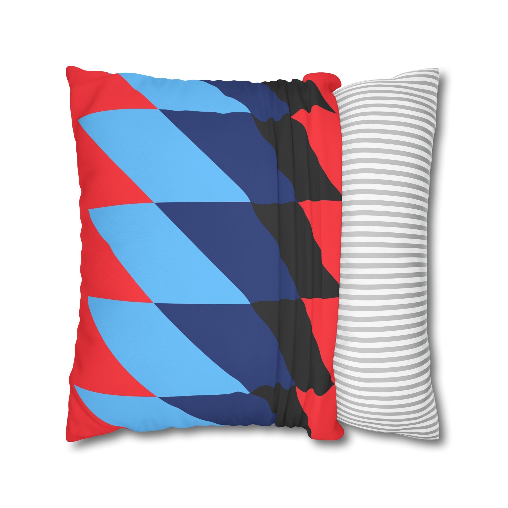 Geometric Red Pillowcase - Modern Design