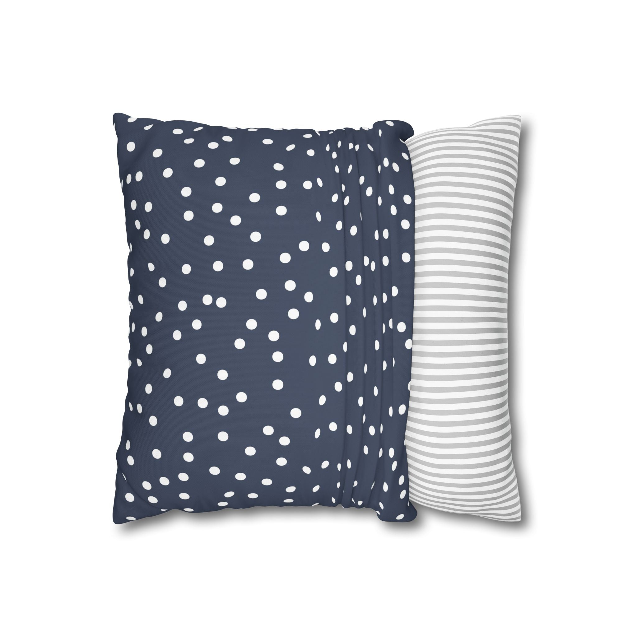 Navy Blue Polka Dot Pillowcase