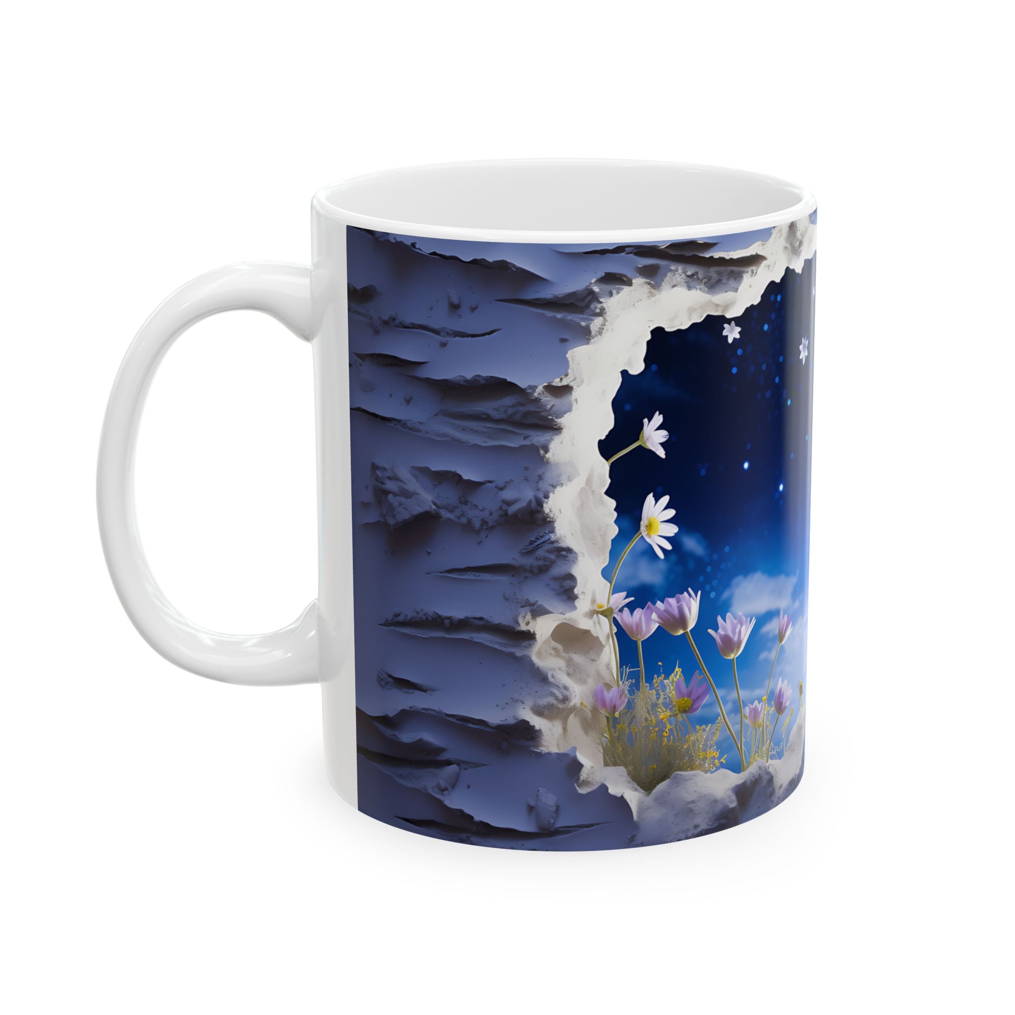 Moonlit Meadow Mug: Dreamy Night Sky