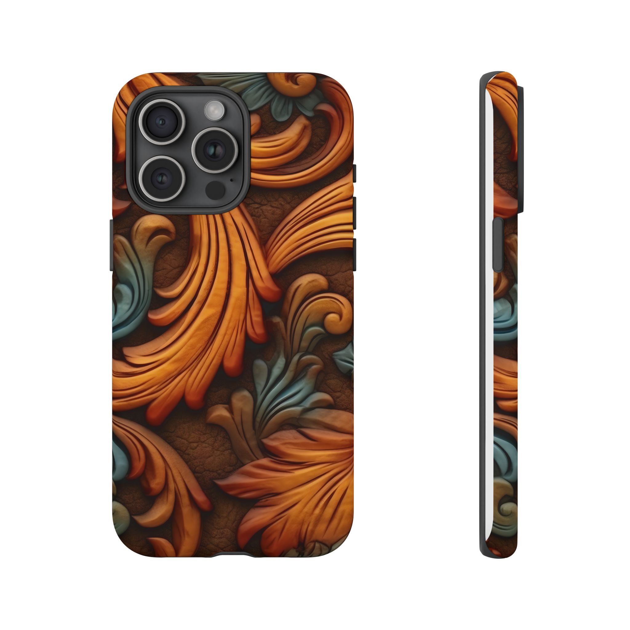 Baroque Copper iPhone Case - Hexagon Stone