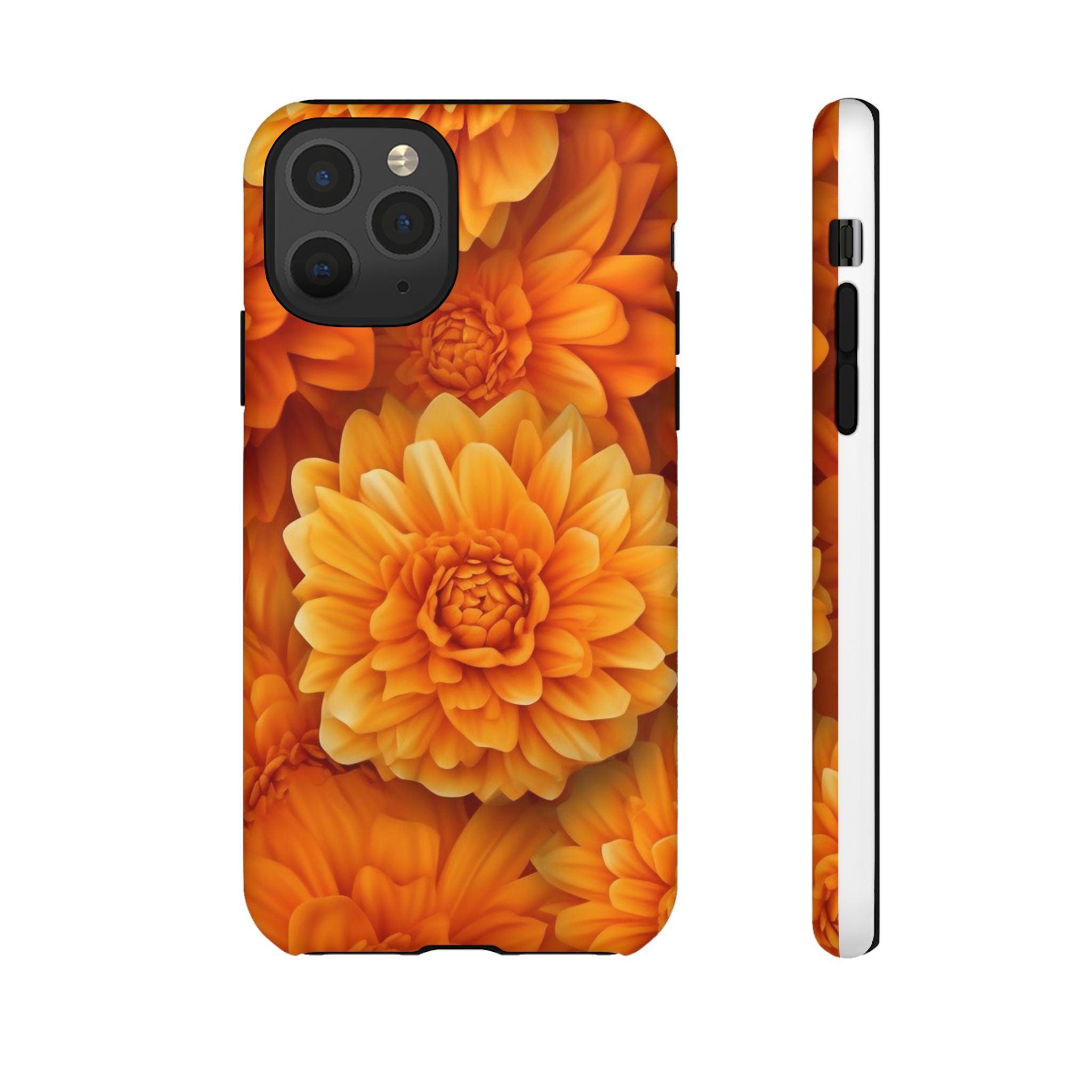 Fiery Dahlia Hexagon iPhone Case