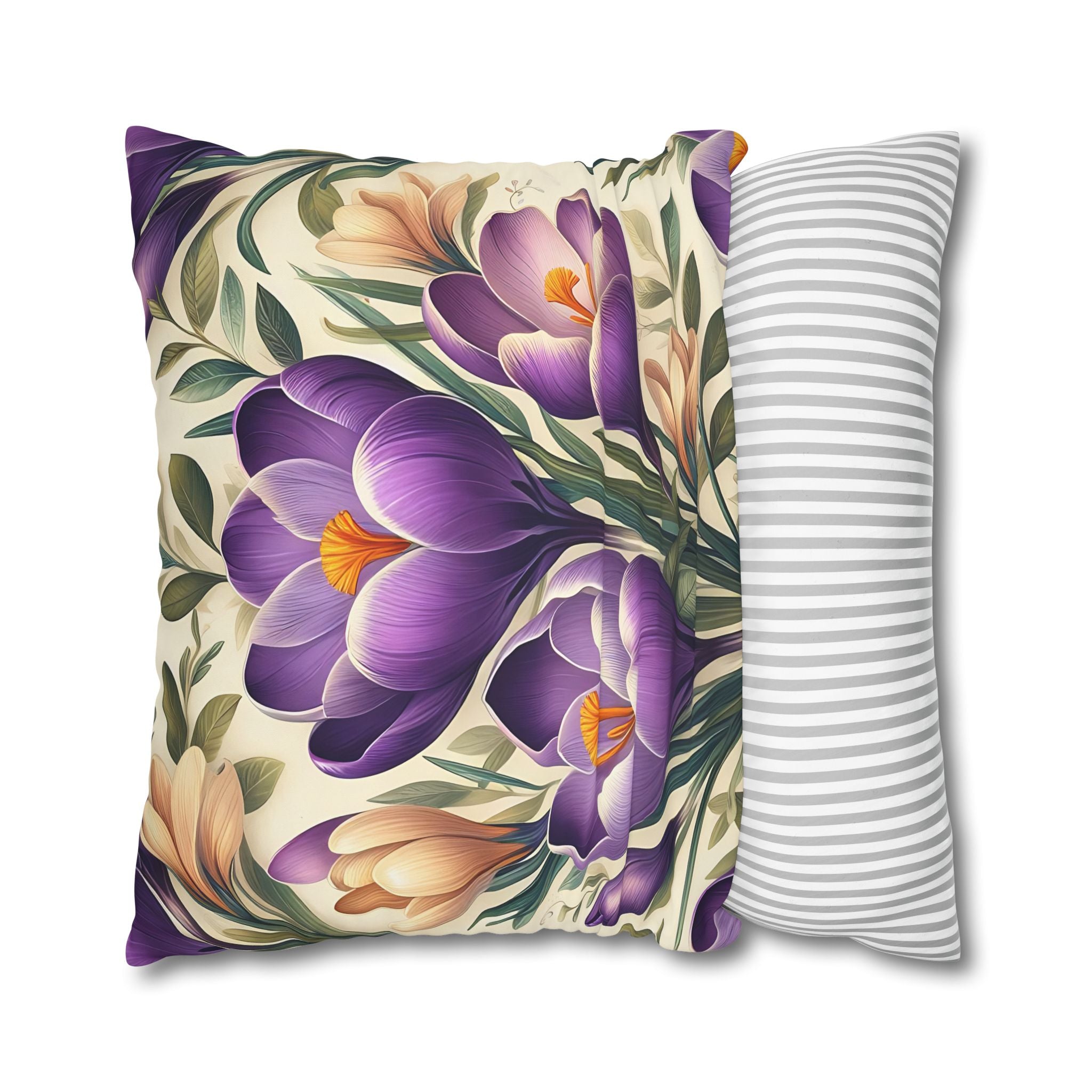 Purple Crocus Botanical Pillowcase