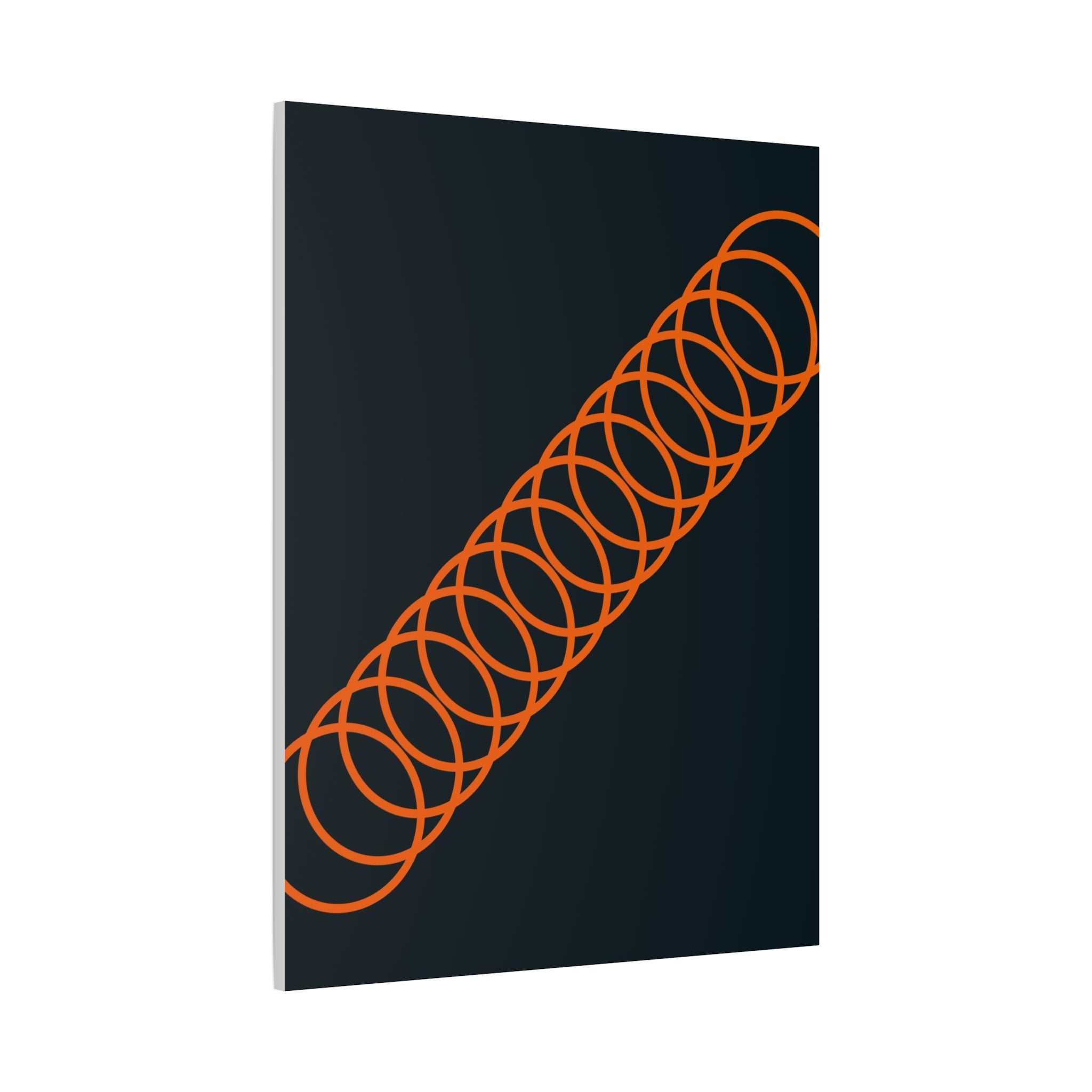 Abstract Orange Coil Art Canvas Print