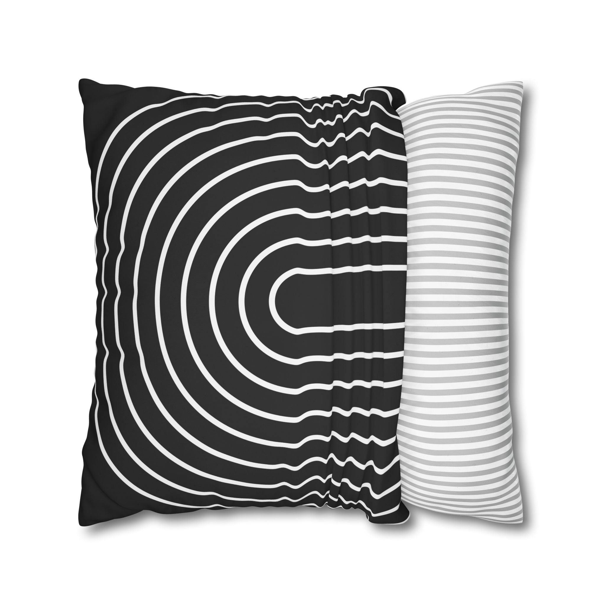 Minimalist Arch Pillowcase - Black & White