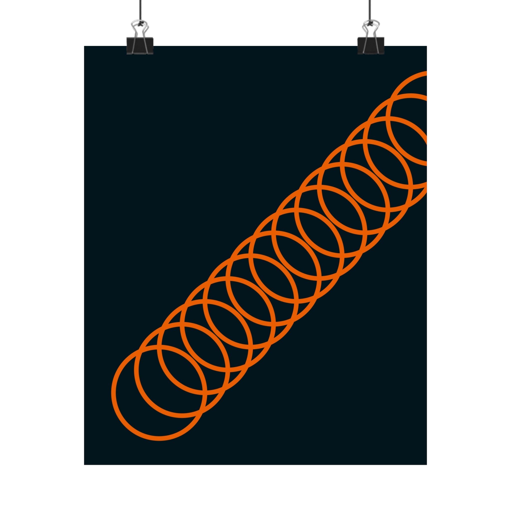 Abstract Orange Spring Coil Poster