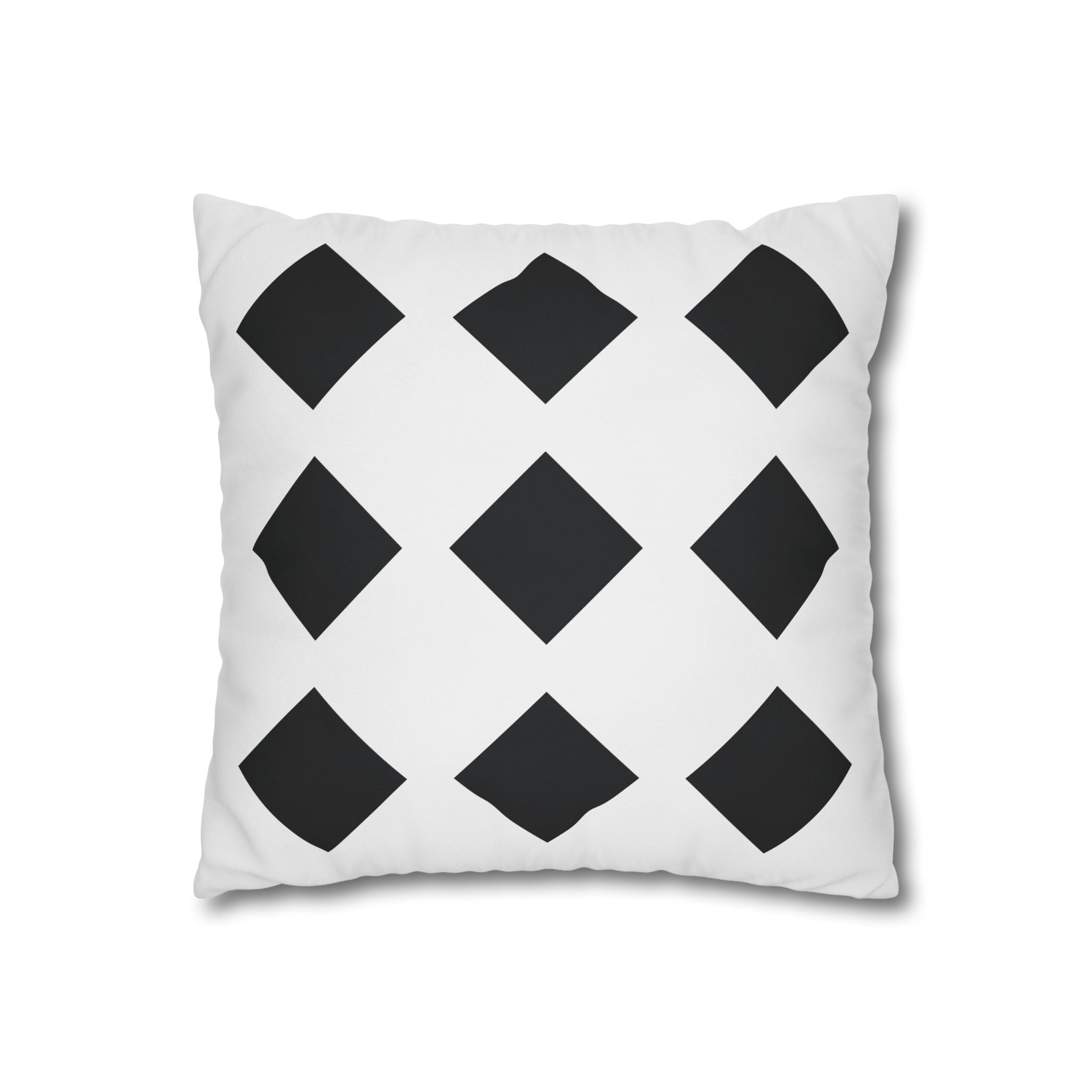 Black Diamond Grid Pillowcase - Geometric Design