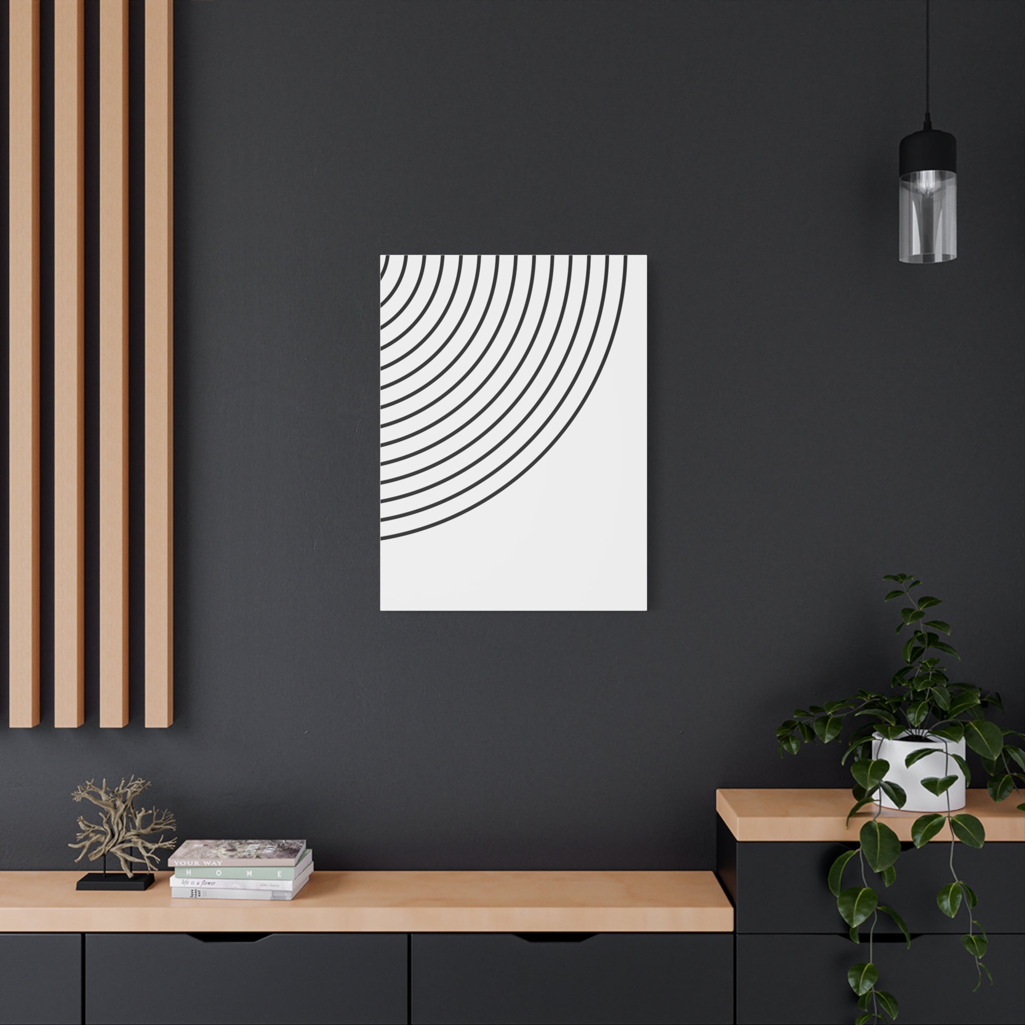 Concentric Circles Matte Canvas Art