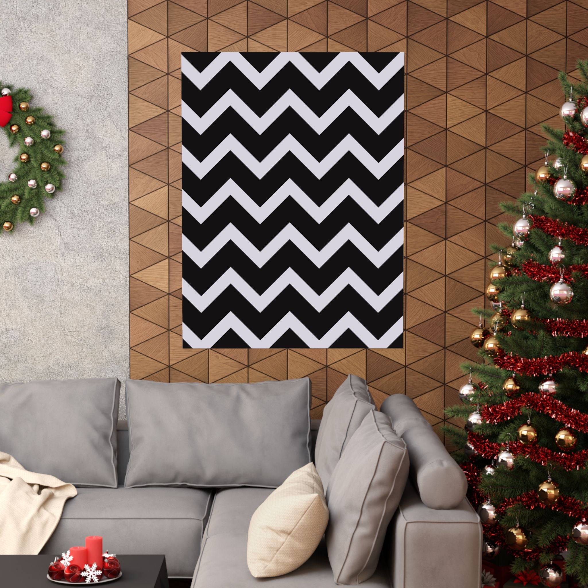 Modern Chevron Zigzag Geometric Poster