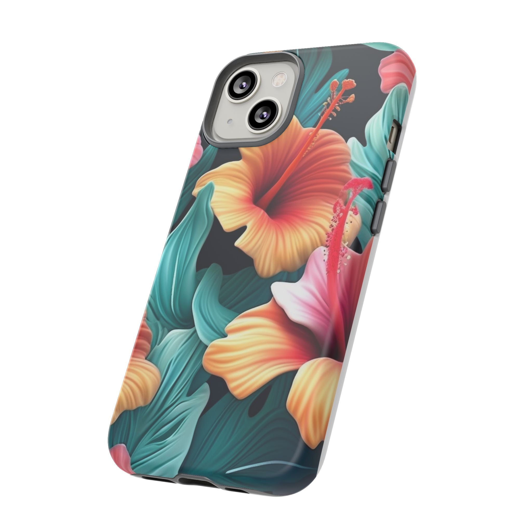 Tropical Hibiscus Hexagon iPhone Case