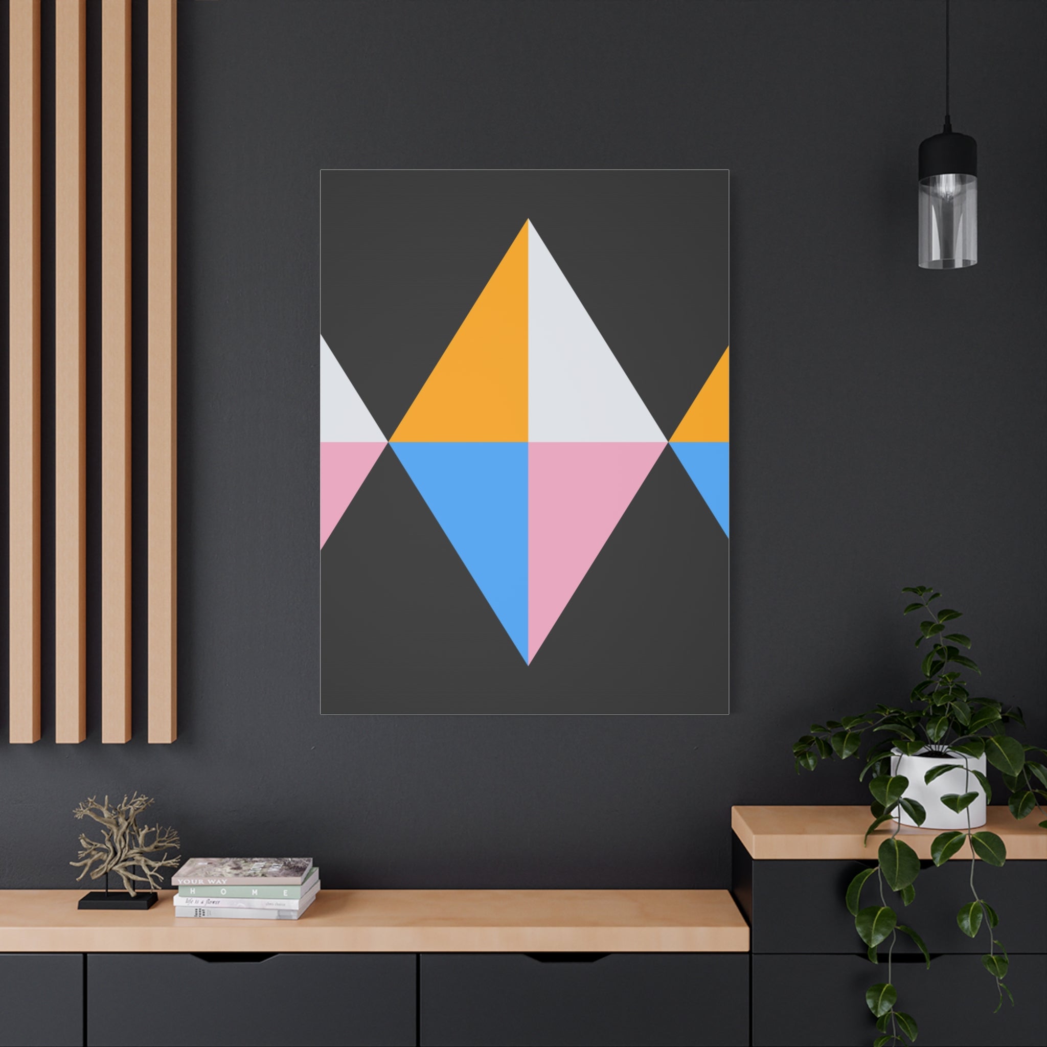 Geometric Triangle Canvas Wall Art